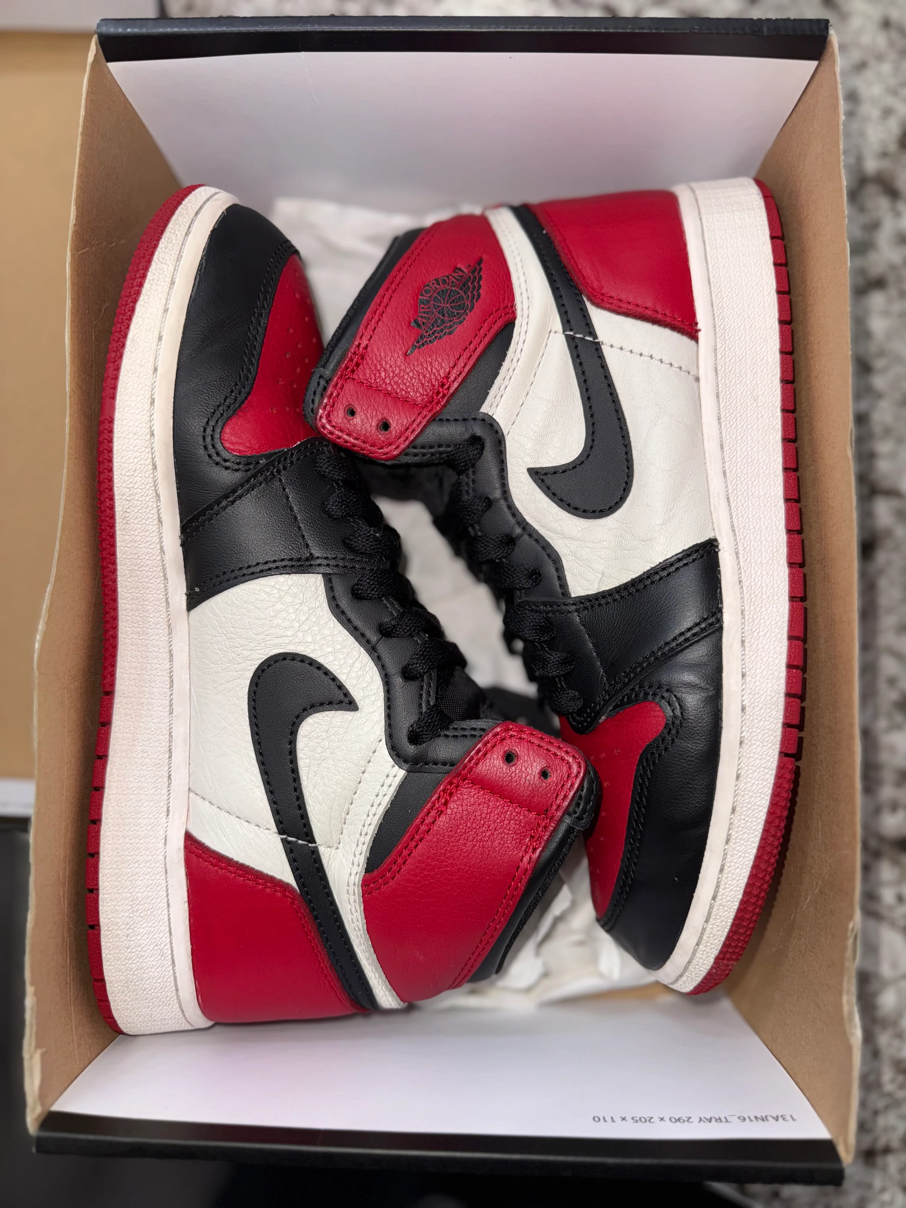 Jordan 1 Retro High Bred Toe (GS) - Image 6