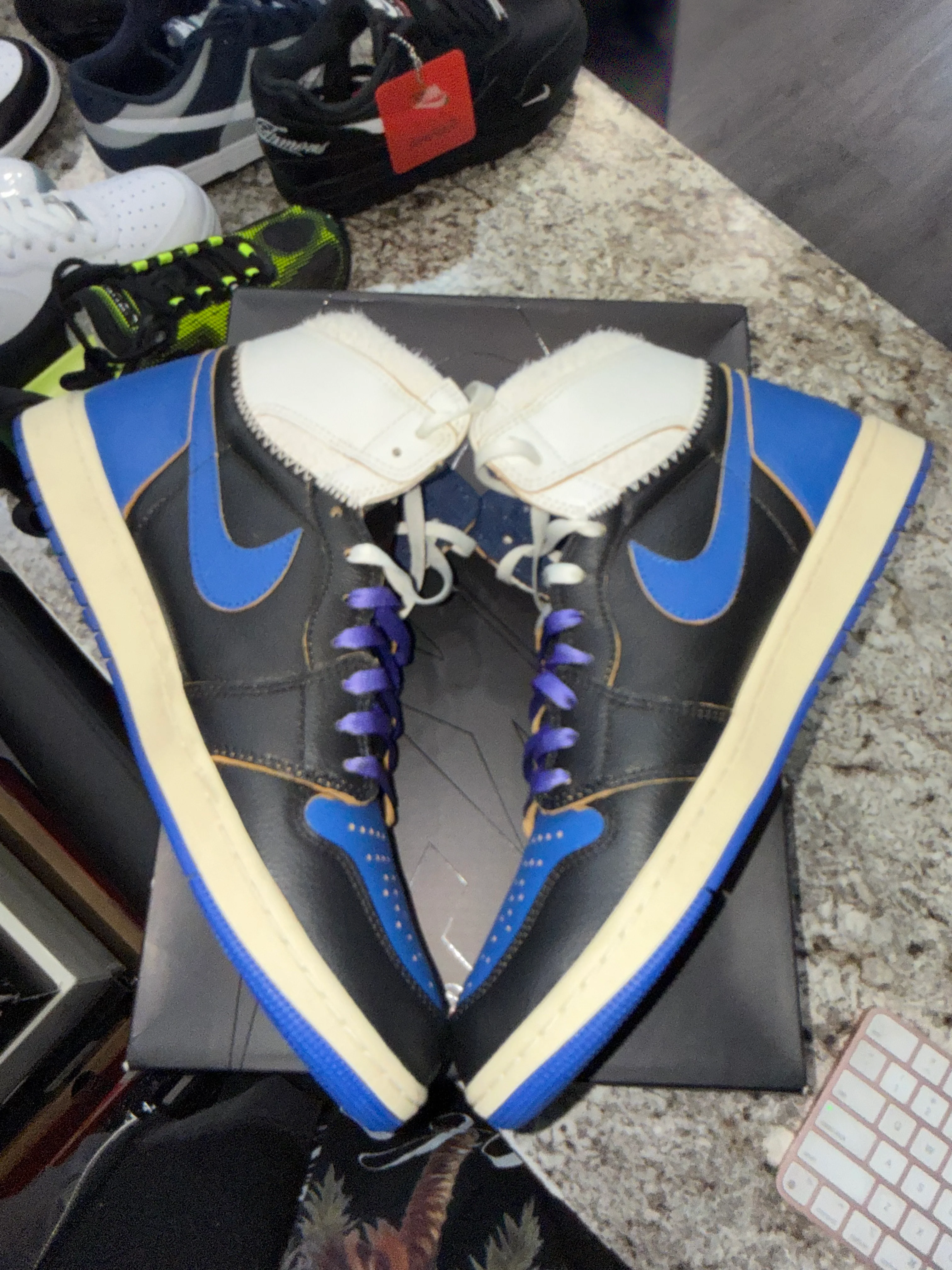 Jordan 1 Retro High OG SP Fragment x Union LA Sport Royal - Image 3