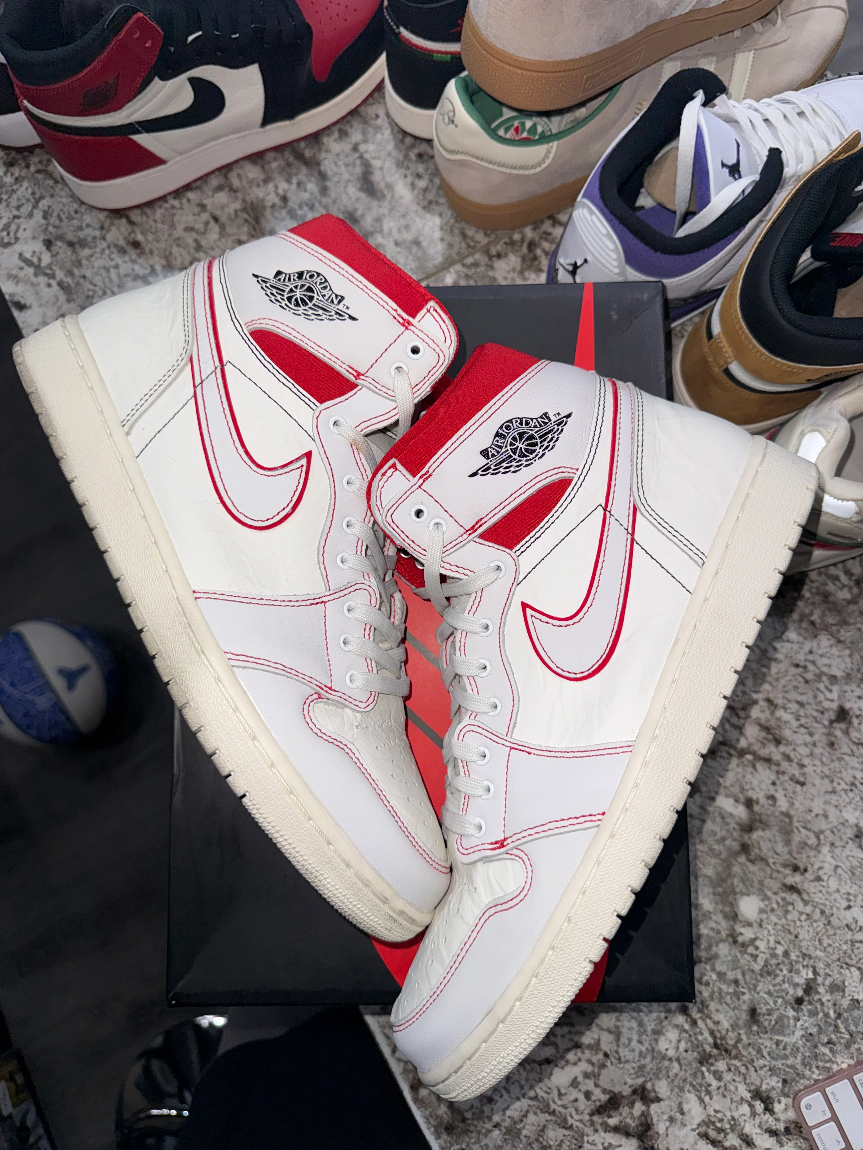 Jordan 1 Retro High Phantom Gym Red - Image 3
