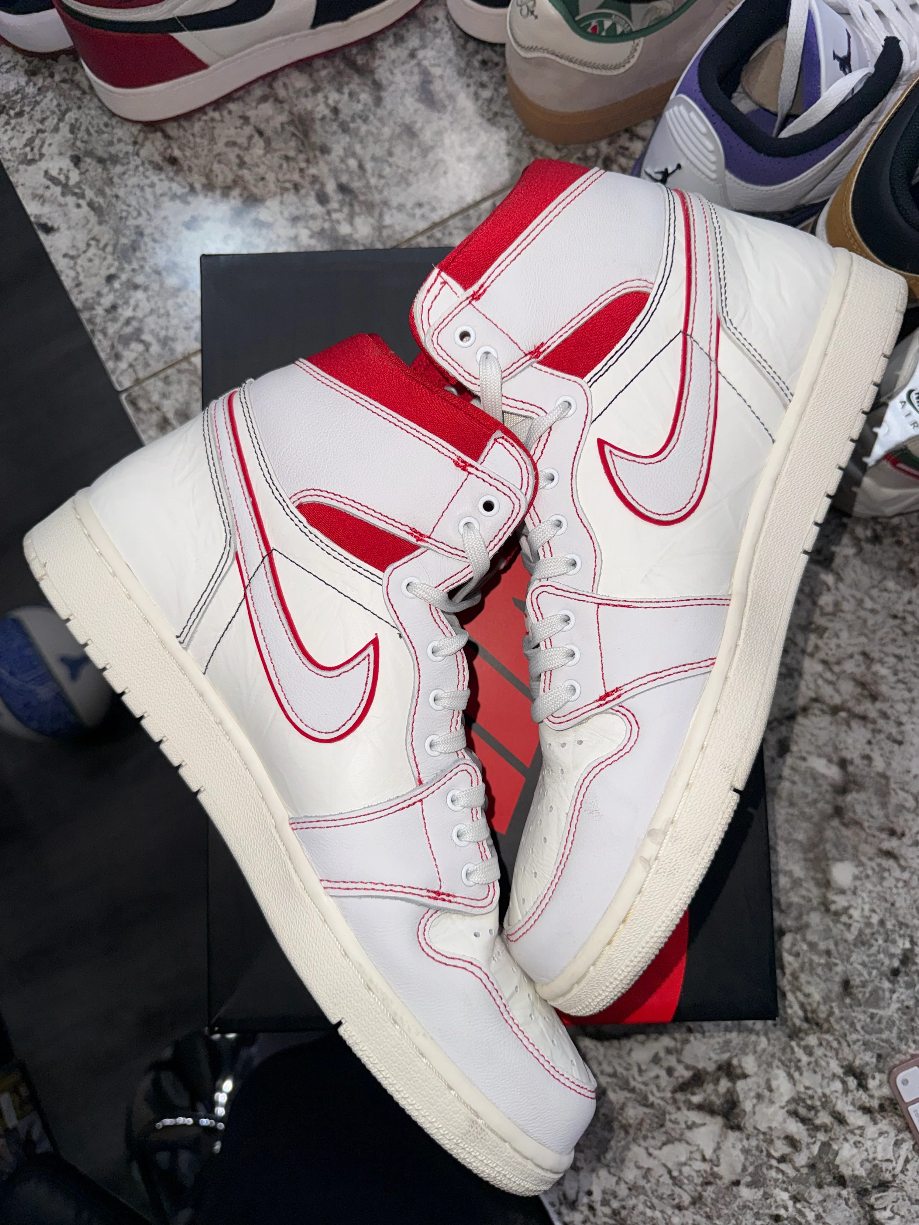 Jordan 1 Retro High Phantom Gym Red - Image 4