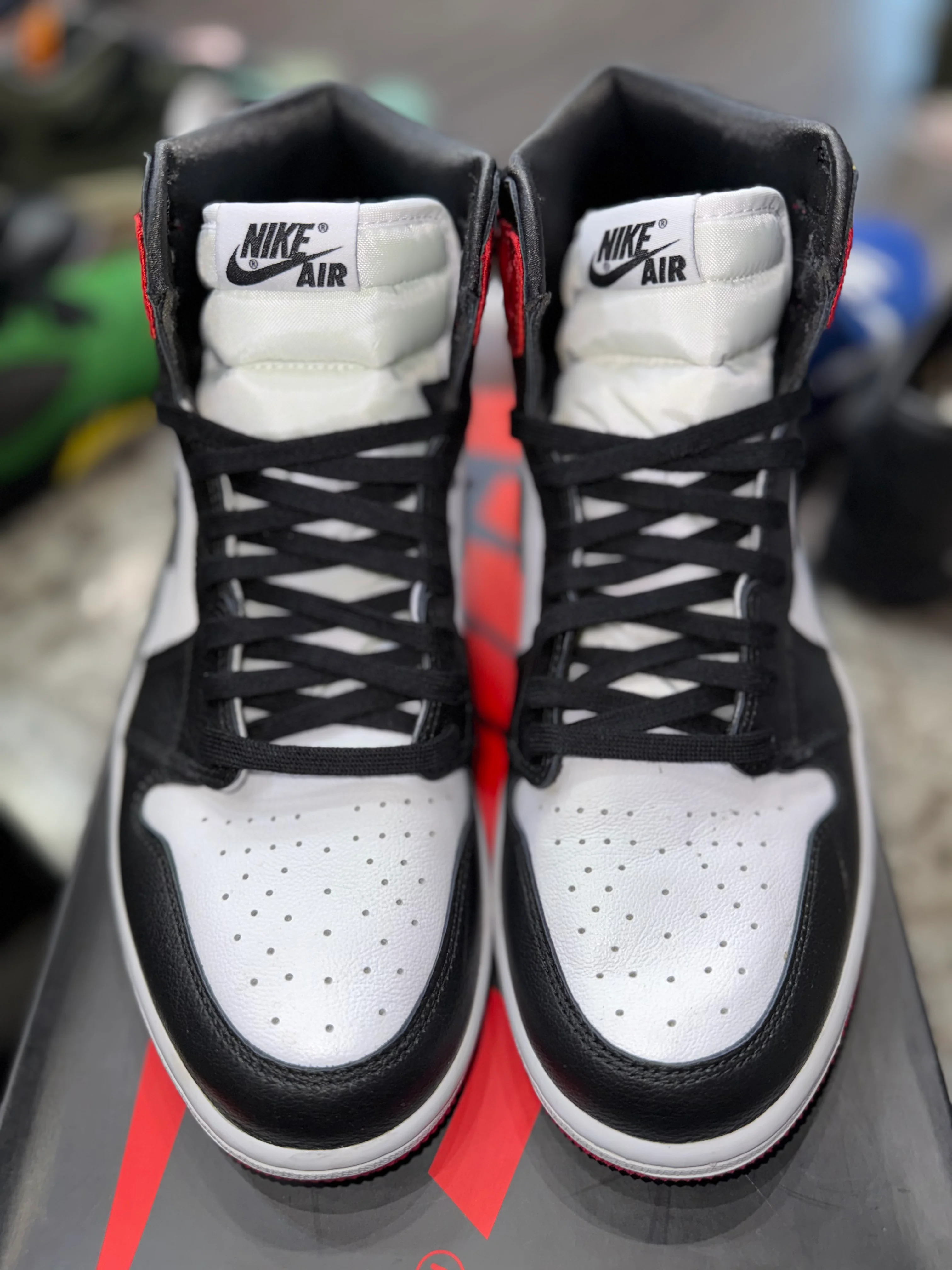 Jordan 1 Retro High Satin Black Toe (Women's) - Image 2