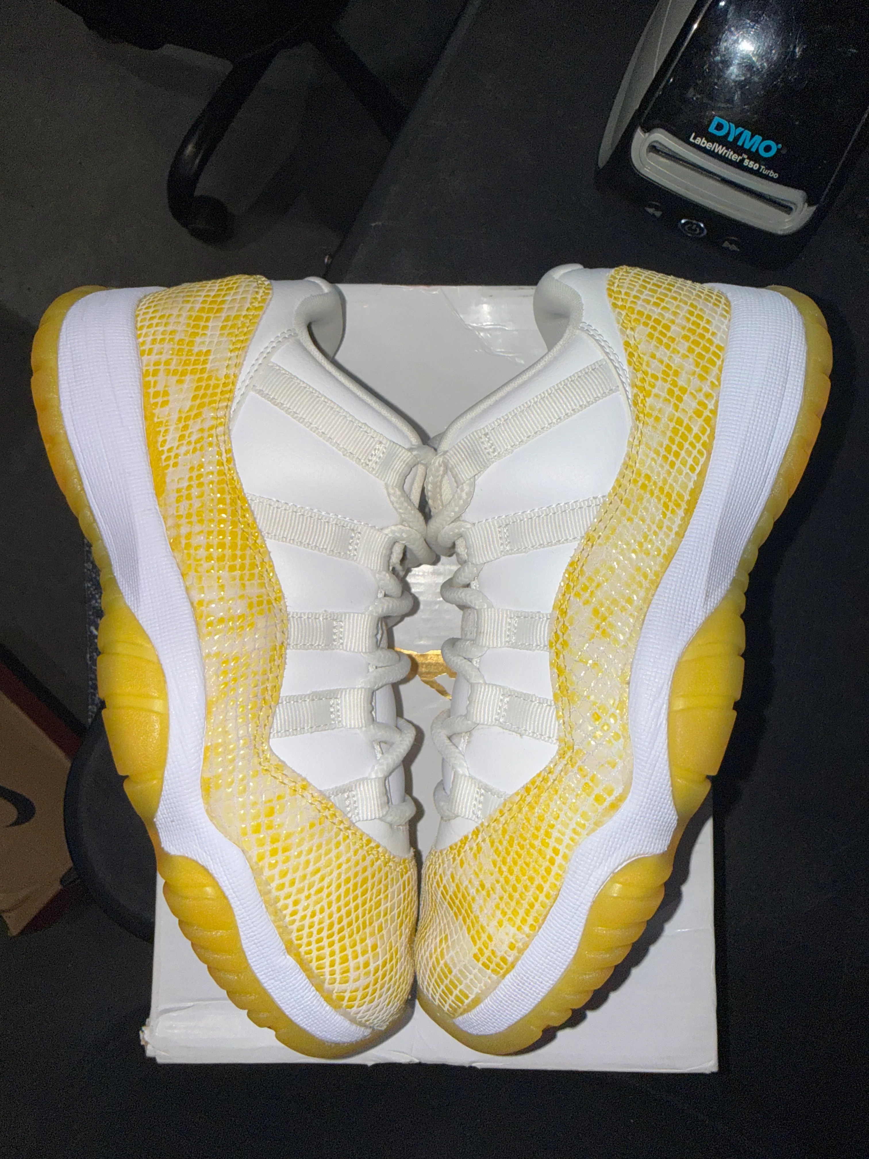 Jordan 11 Retro Low Yellow Snakeskin (Women's) - Image 3