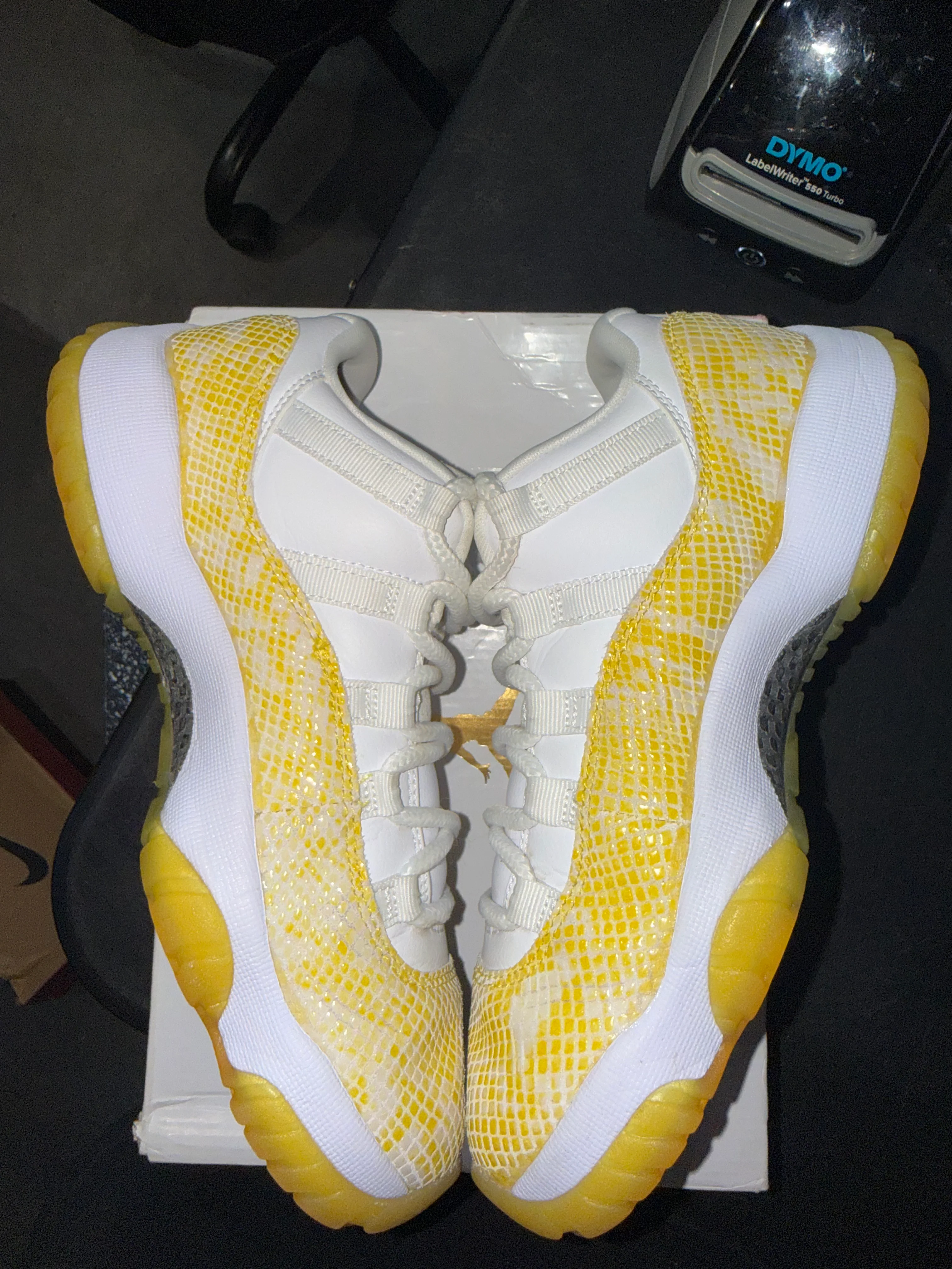 Jordan 11 Retro Low Yellow Snakeskin (Women's) - Image 4
