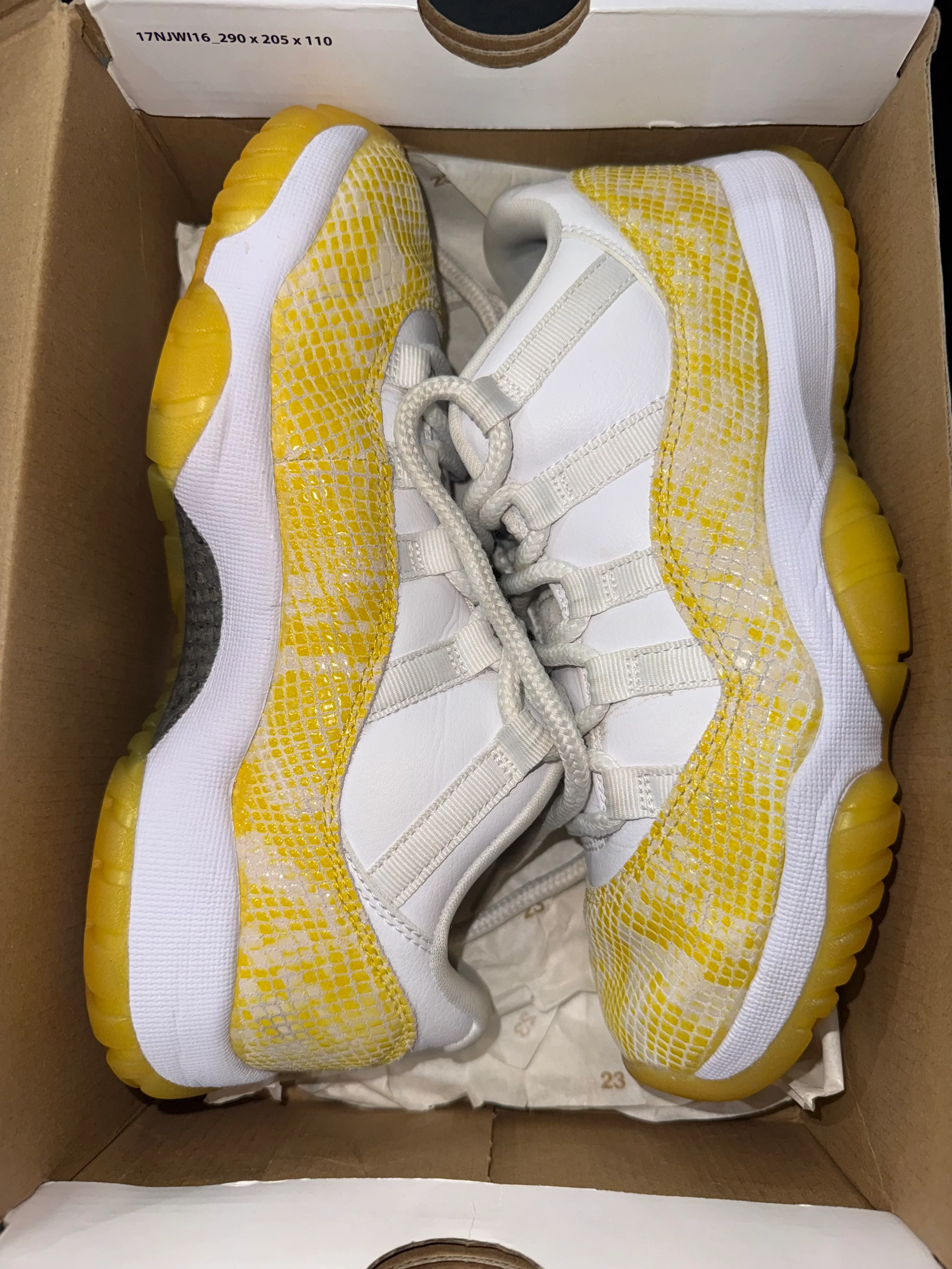 Jordan 11 Retro Low Yellow Snakeskin (Women's) - Image 6