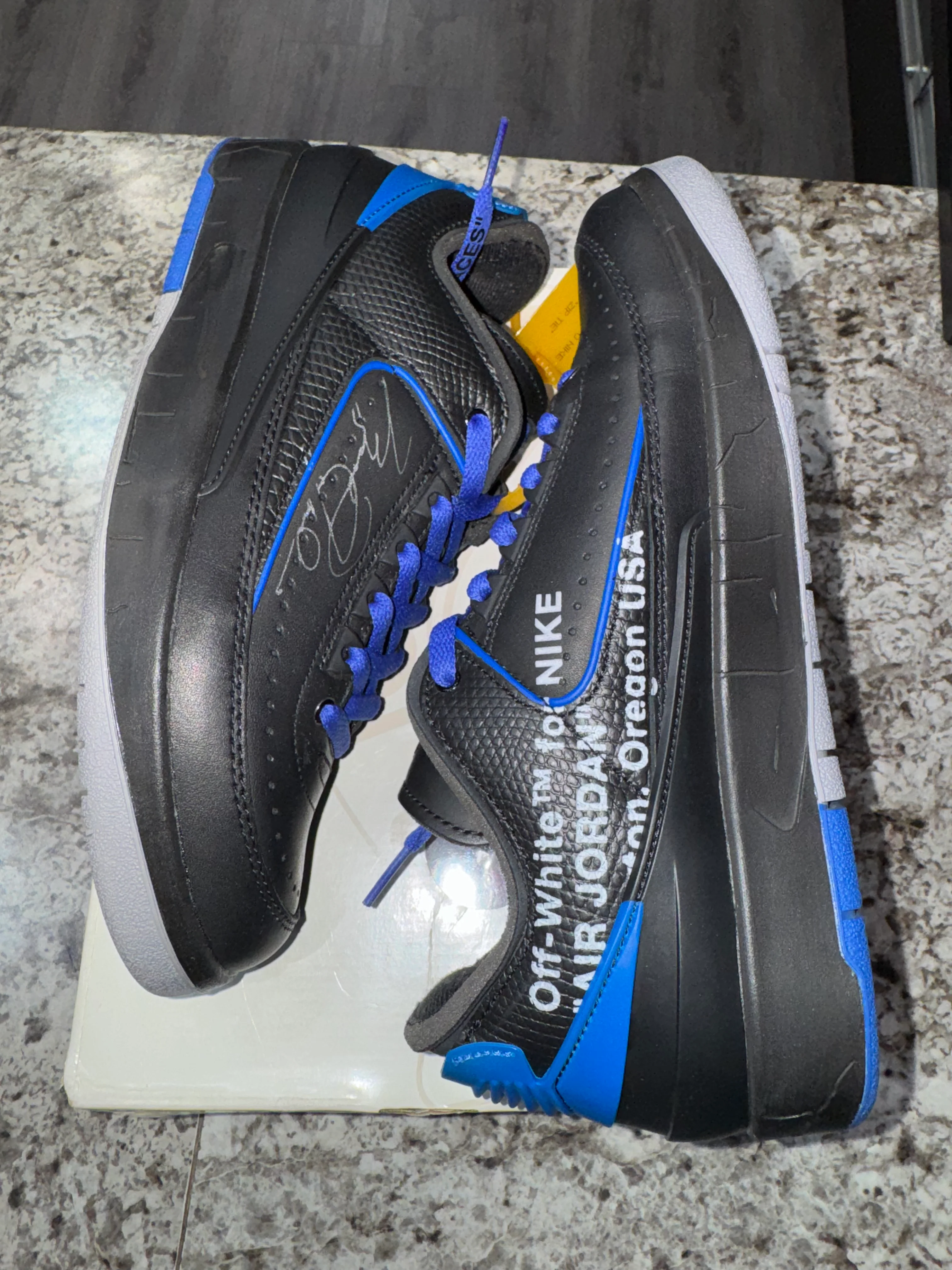Jordan 2 Retro Low SP Off-White Black Blue - Image 2