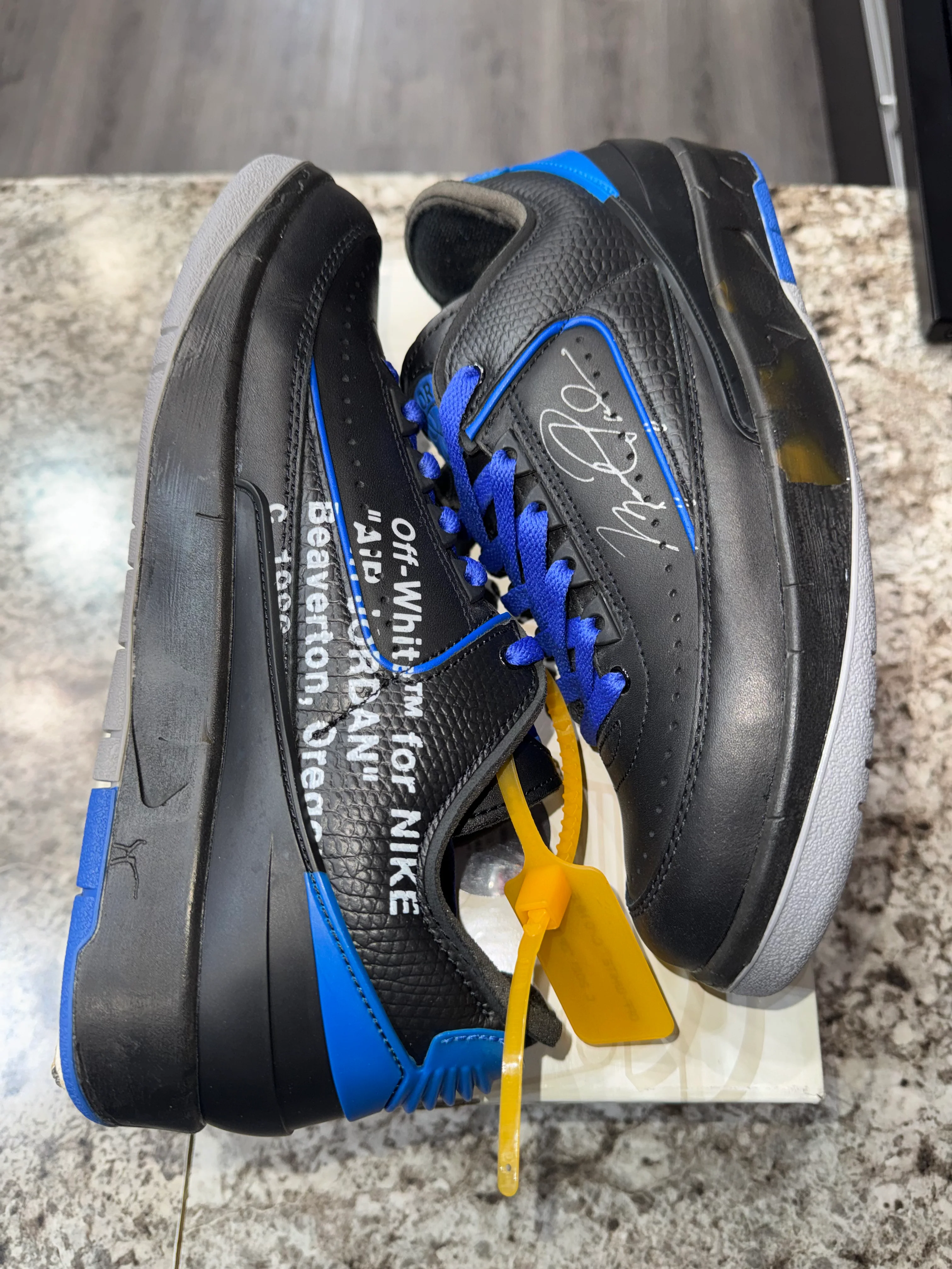 Jordan 2 Retro Low SP Off-White Black Blue - Image 3