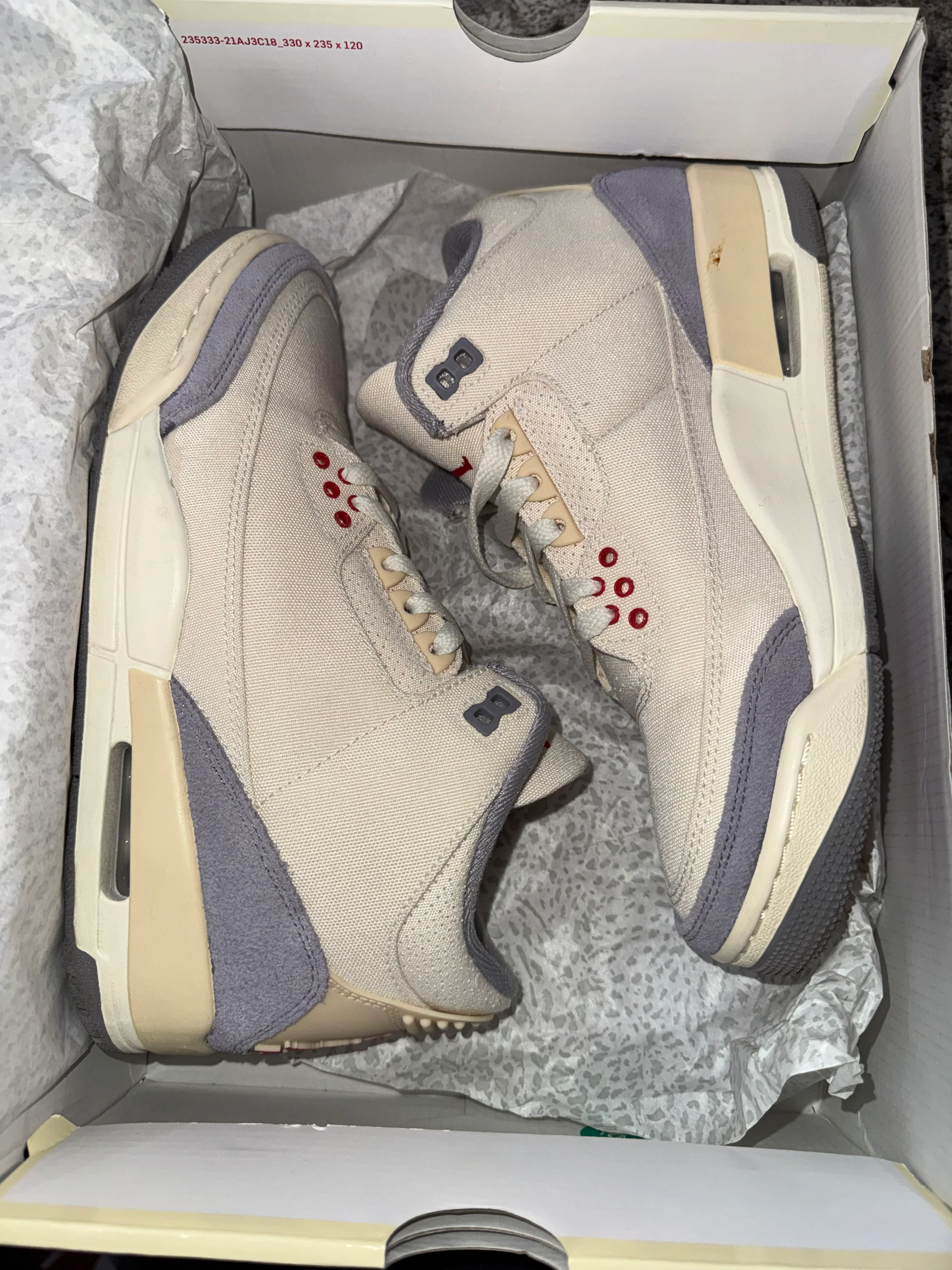 Jordan 3 Retro Muslin (DAMAGED BOX) - Image 6