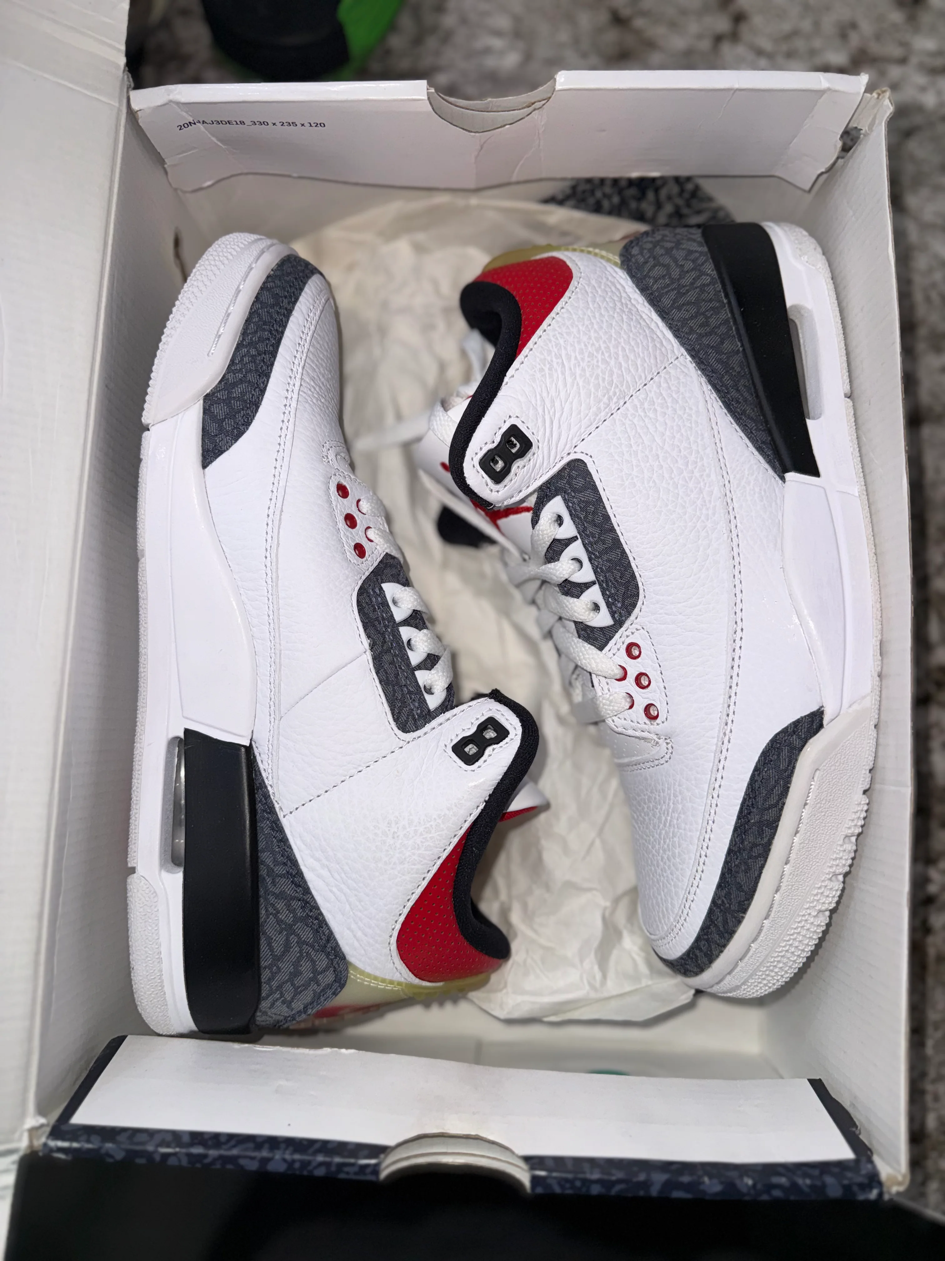 Jordan 3 Retro SE Fire Red Denim (2020) - Image 6