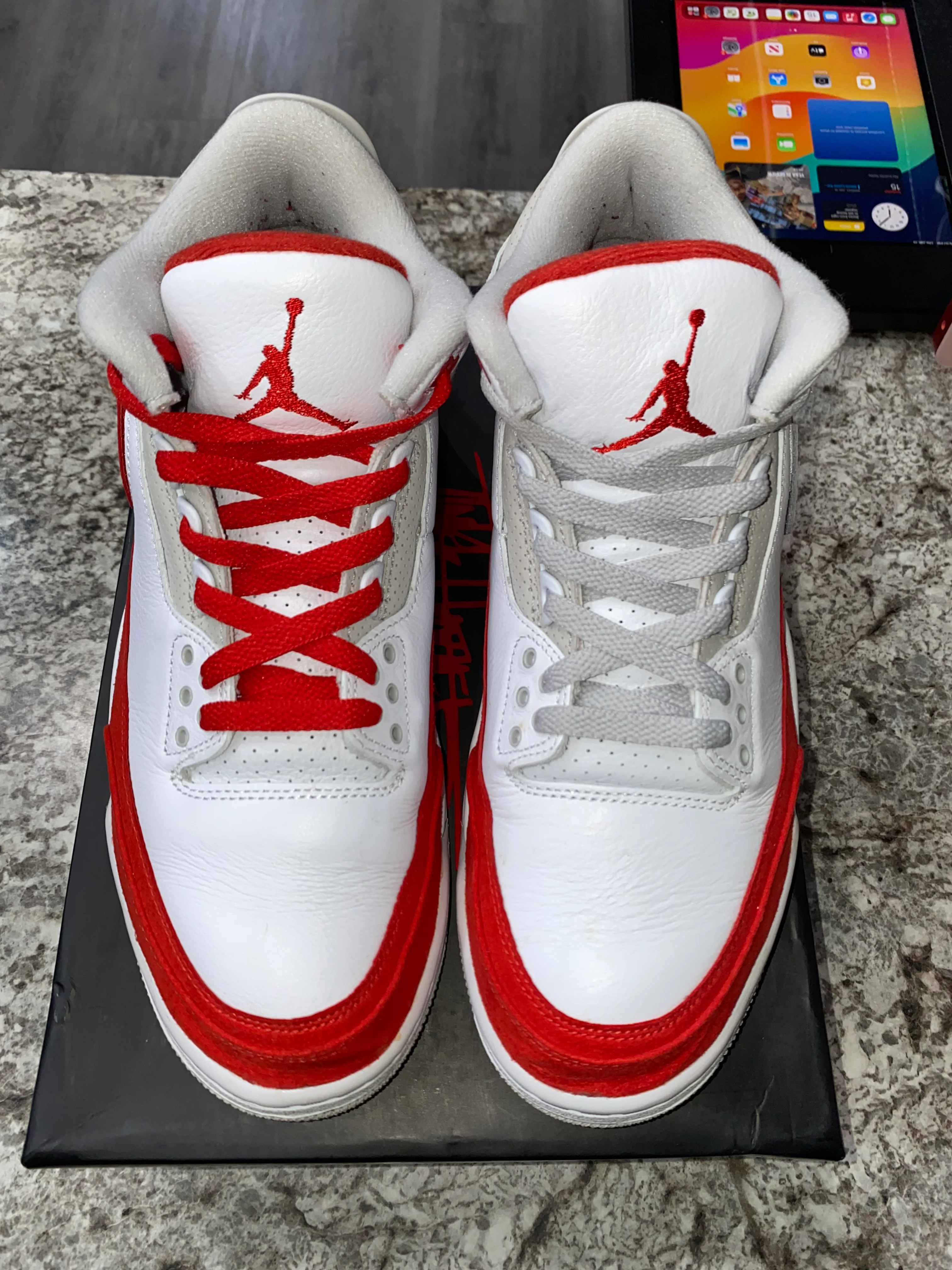 Jordan 3 Retro Tinker White University Red - Image 4
