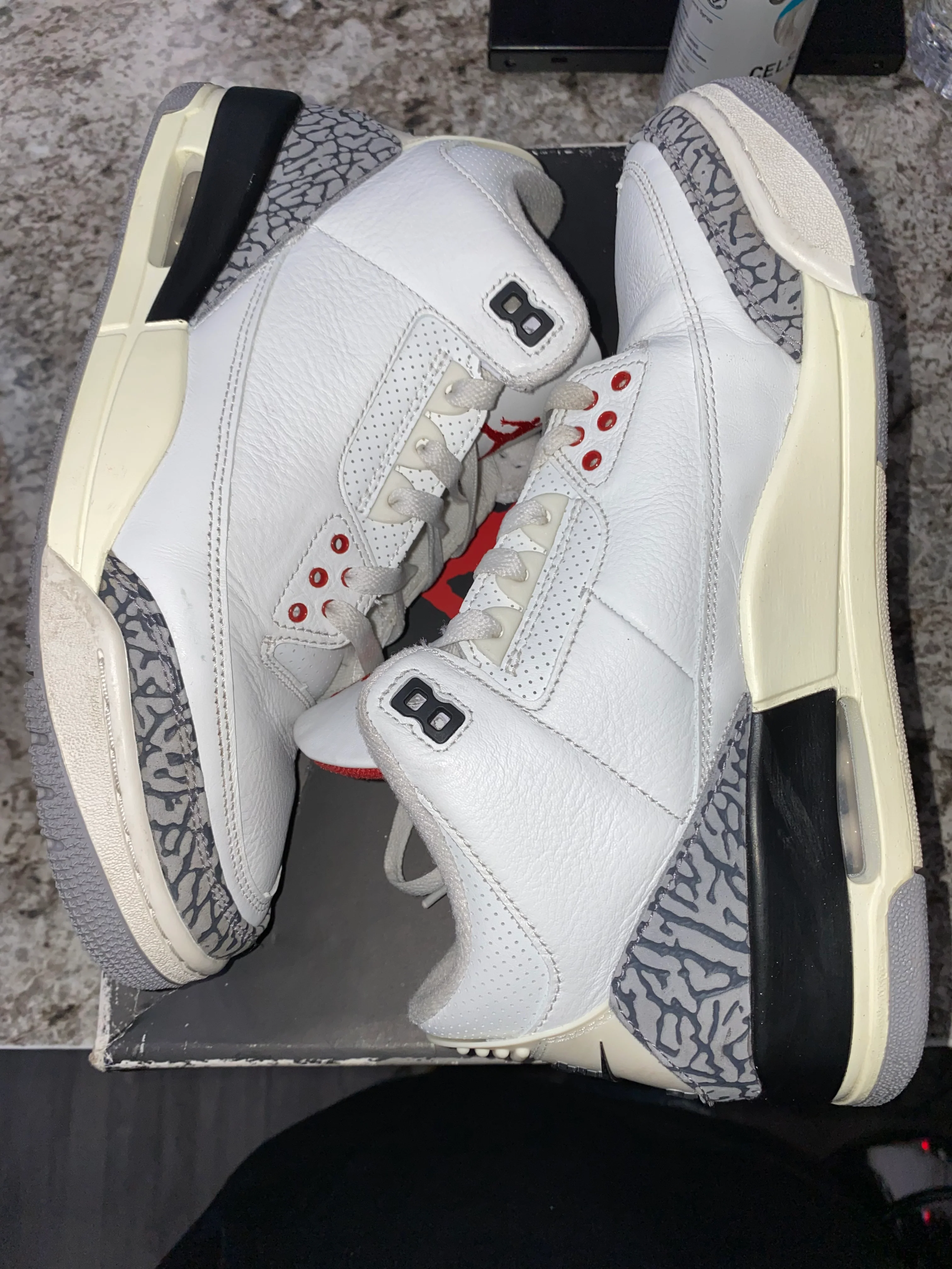 Jordan 3 Retro White Cement Reimagined (DAMAGED BOX) - Image 3