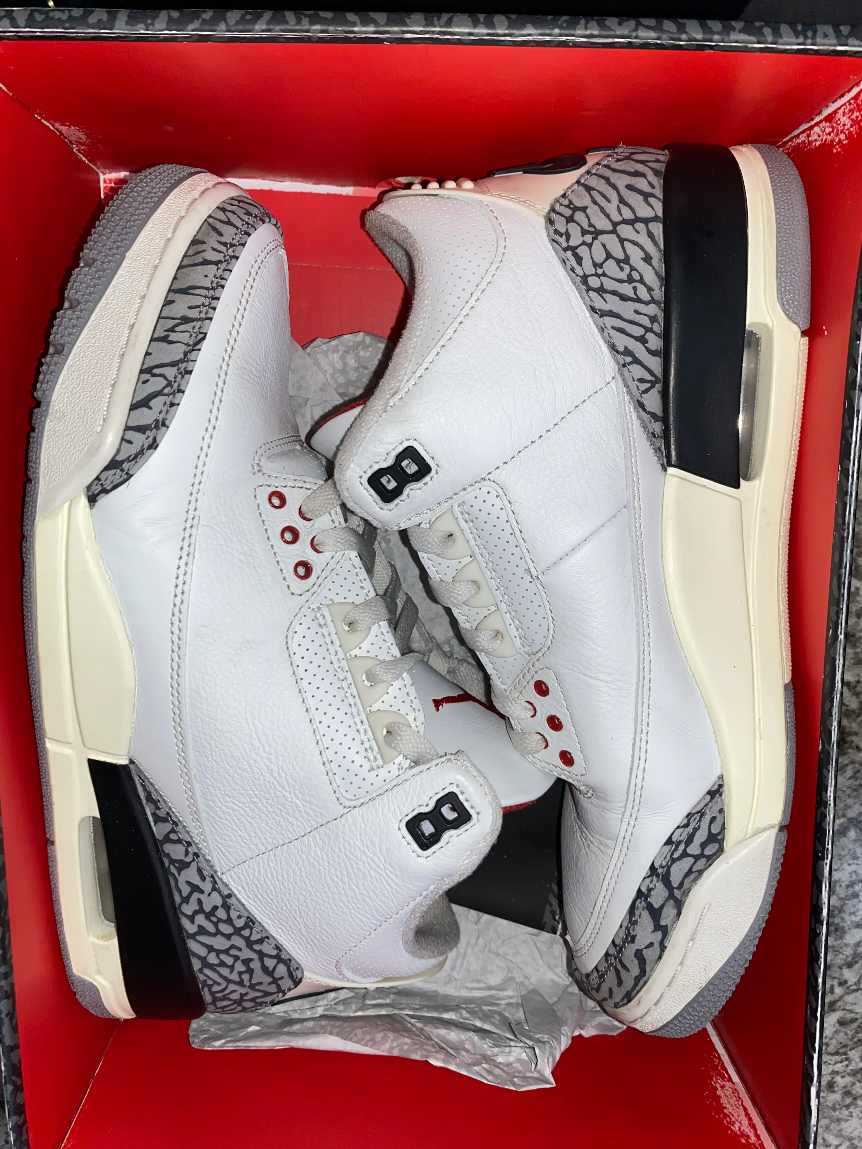 Jordan 3 Retro White Cement Reimagined (DAMAGED BOX) - Image 4