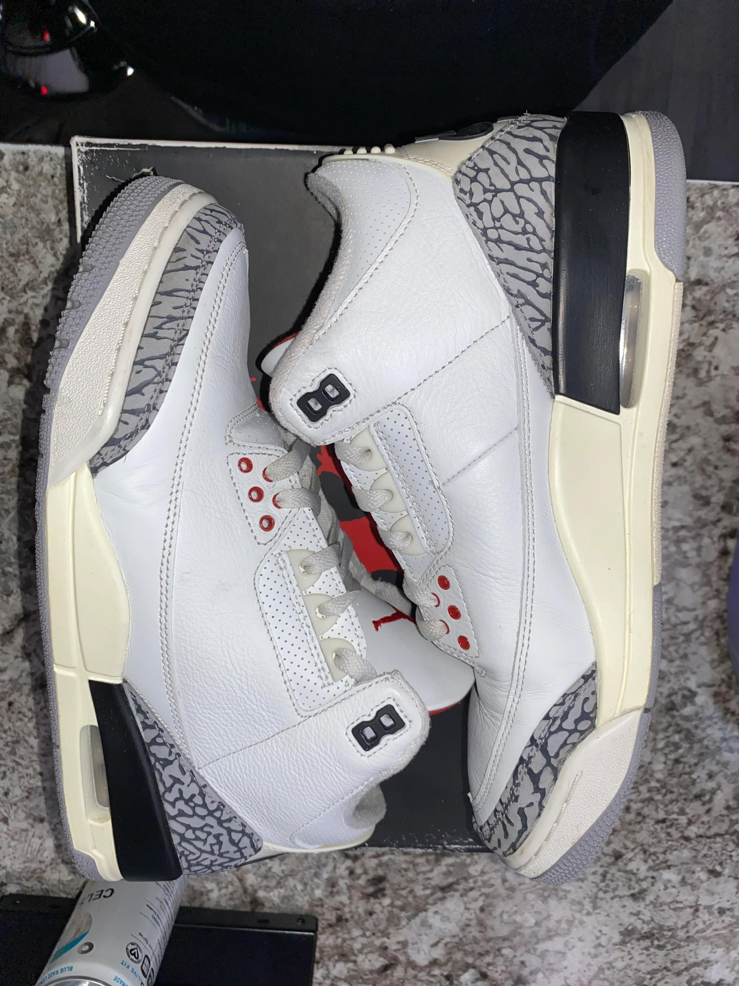 Jordan 3 Retro White Cement Reimagined (DAMAGED BOX) - Image 5