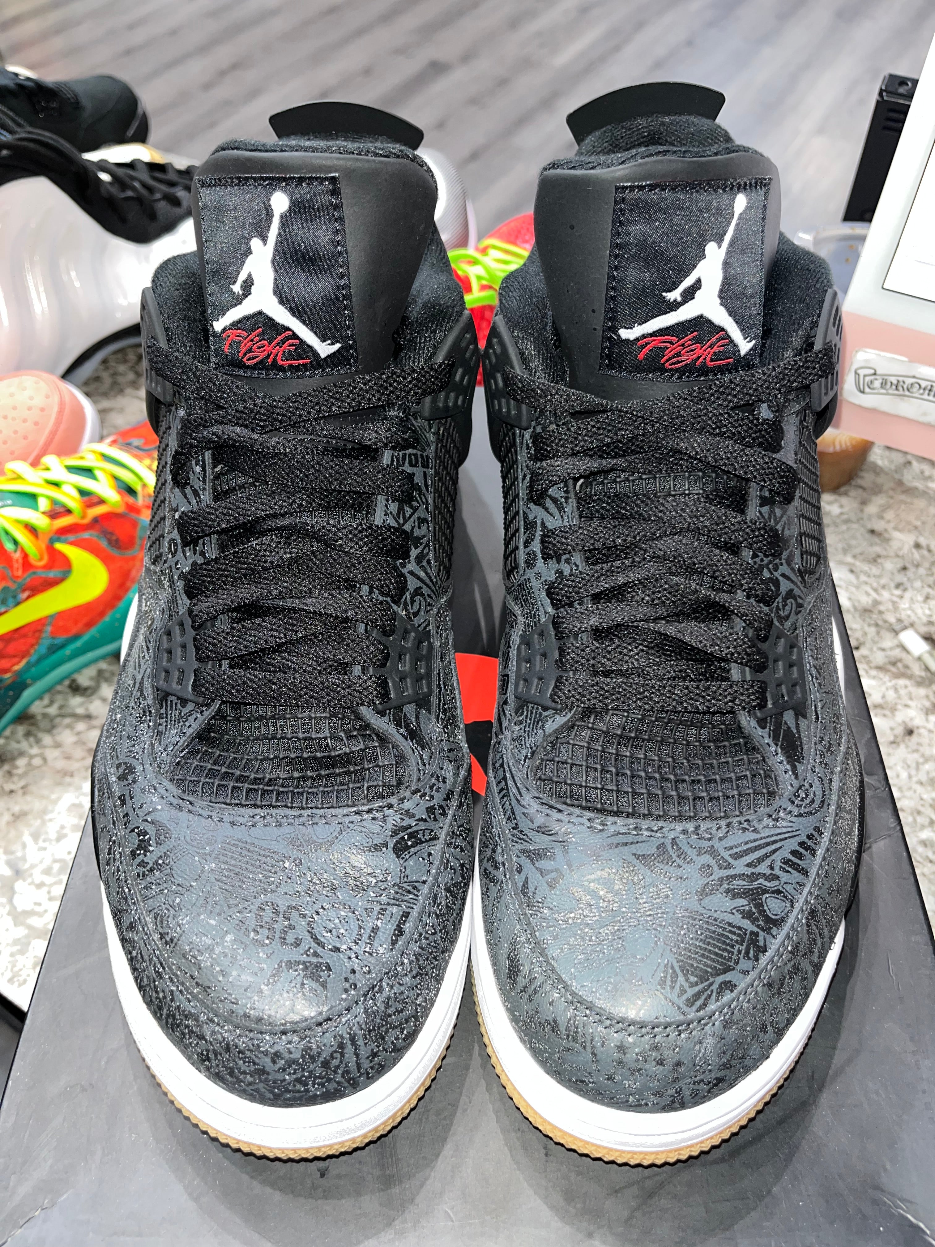 Jordan 4 Retro Laser Black Gum - Image 2
