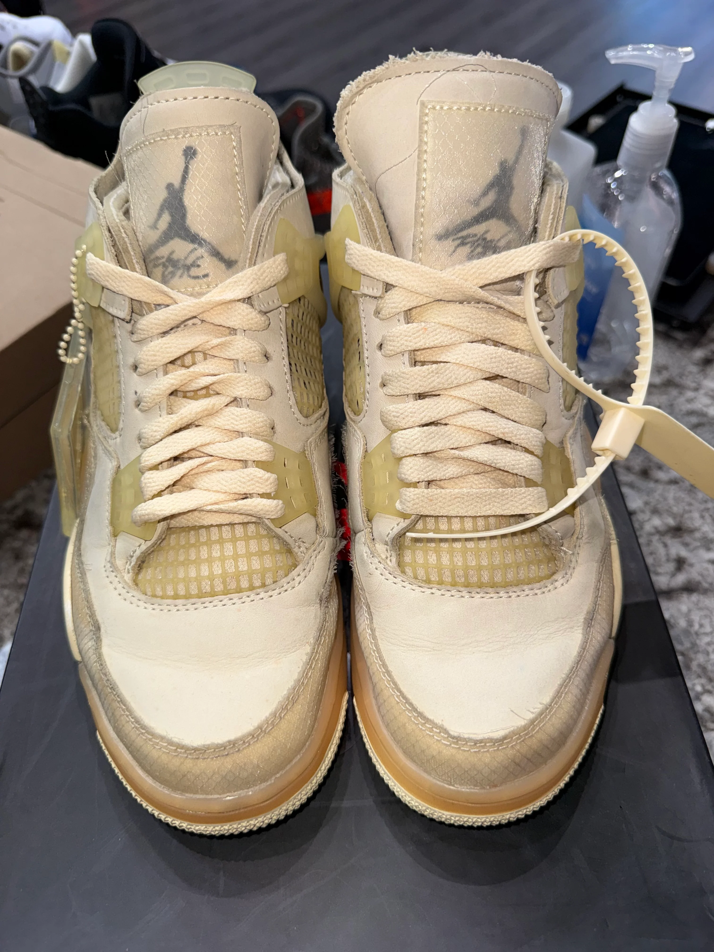 Jordan 4 Retro Off-White Sail (Women's) - Image 2