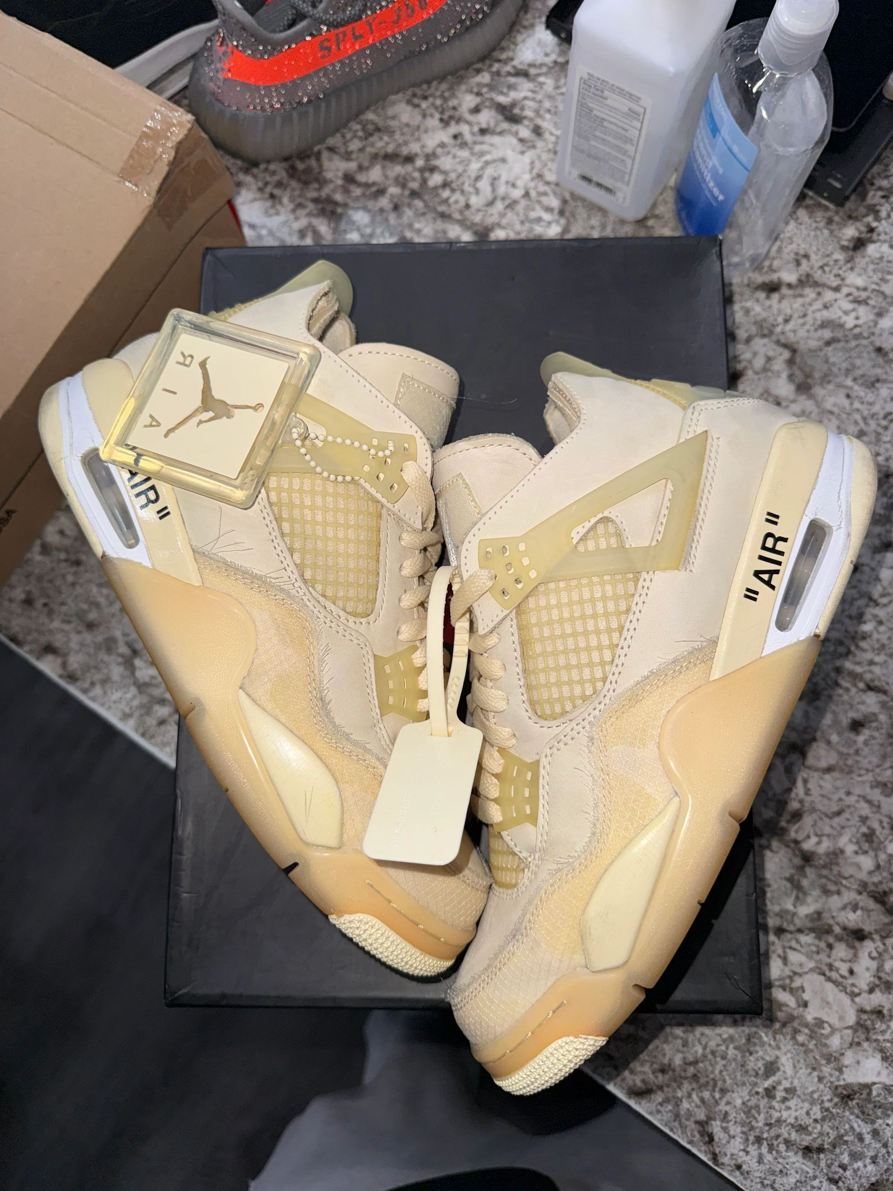 Jordan 4 Retro Off-White Sail (Women's) - Image 3