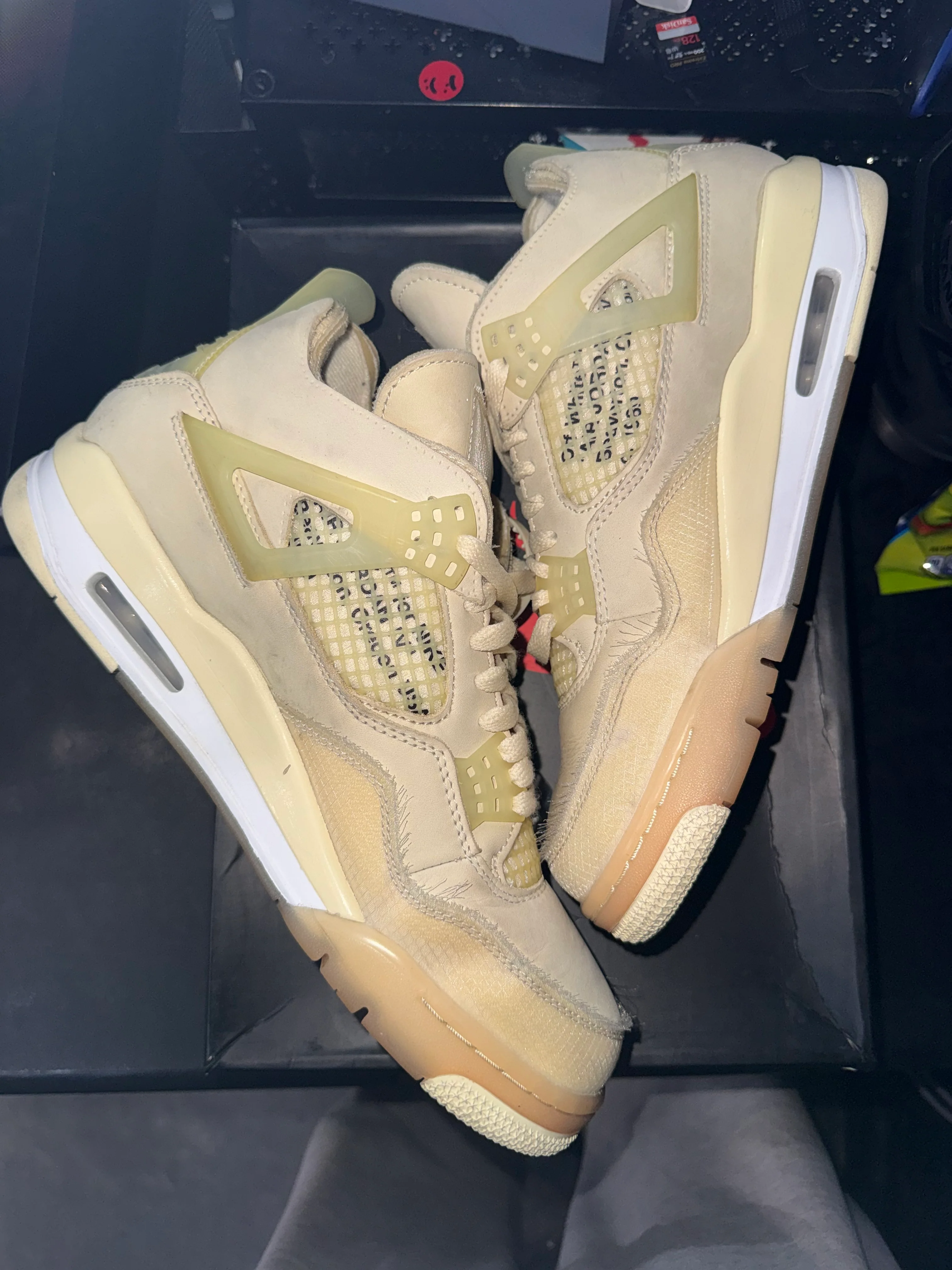 Jordan 4 Retro Off-White Sail (Women's) - Image 3
