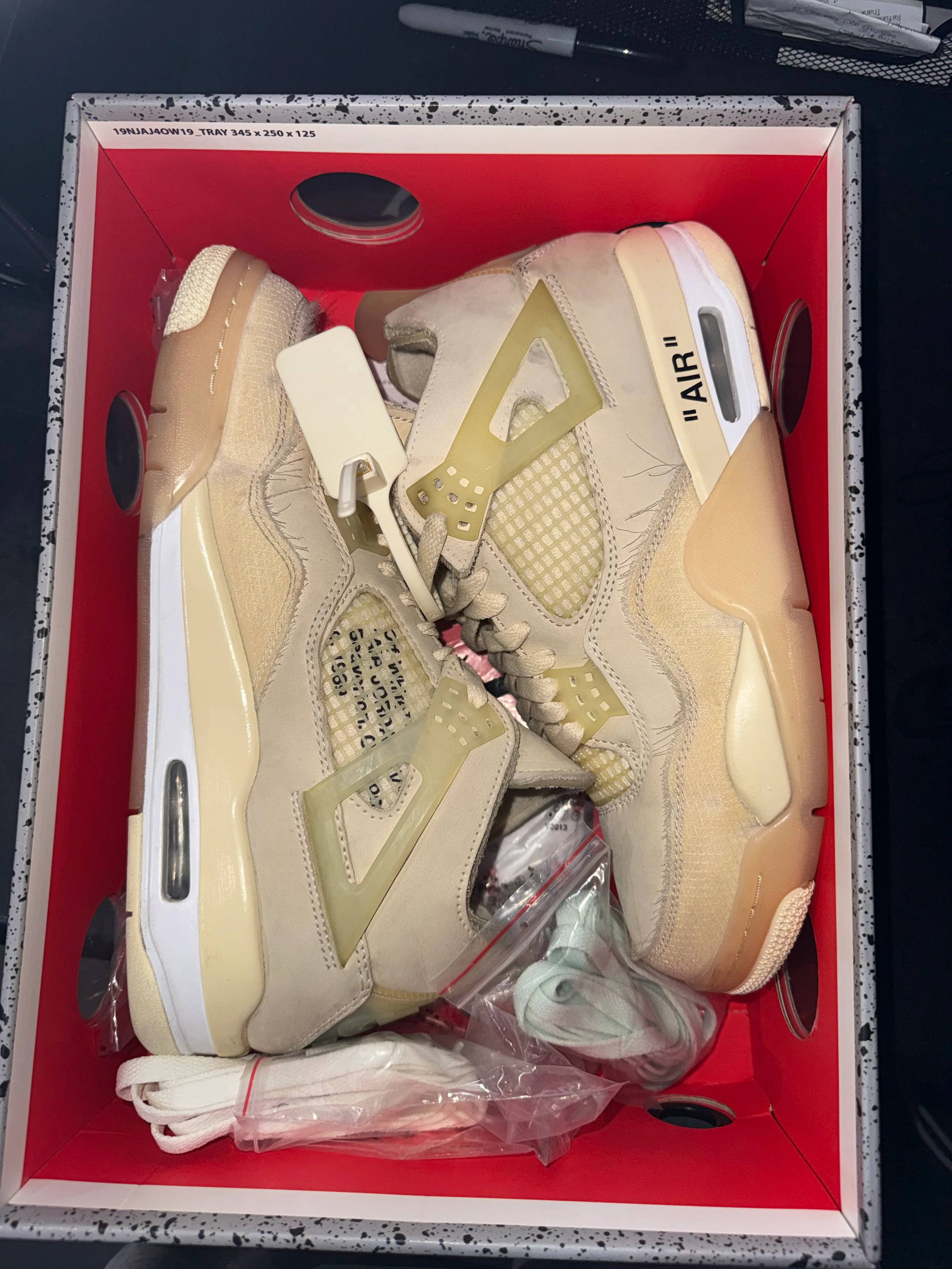 Jordan 4 Retro Off-White Sail (Women's) - Image 5