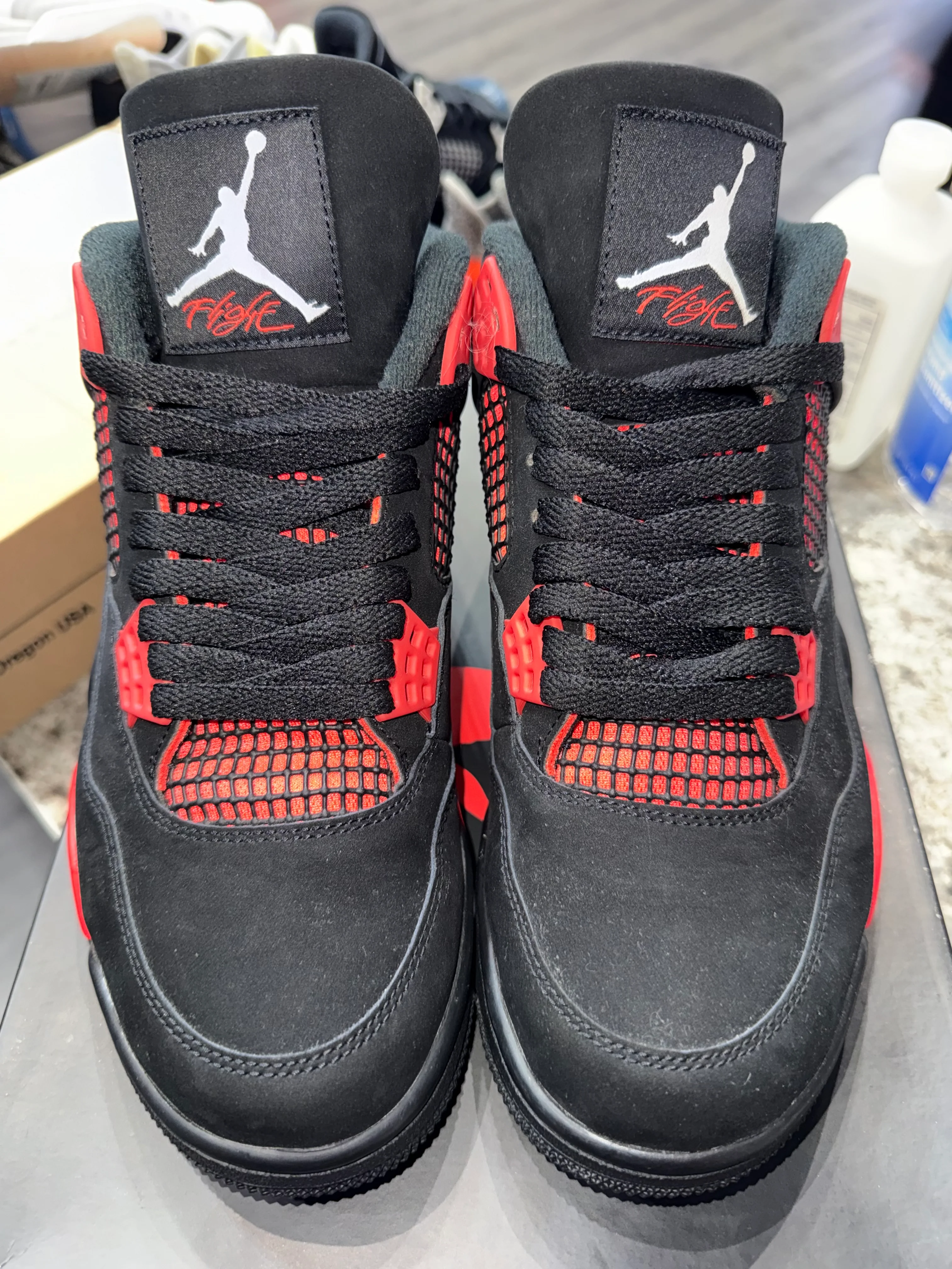 Jordan 4 Retro Red Thunder (DAMAGED BOX) - Image 2