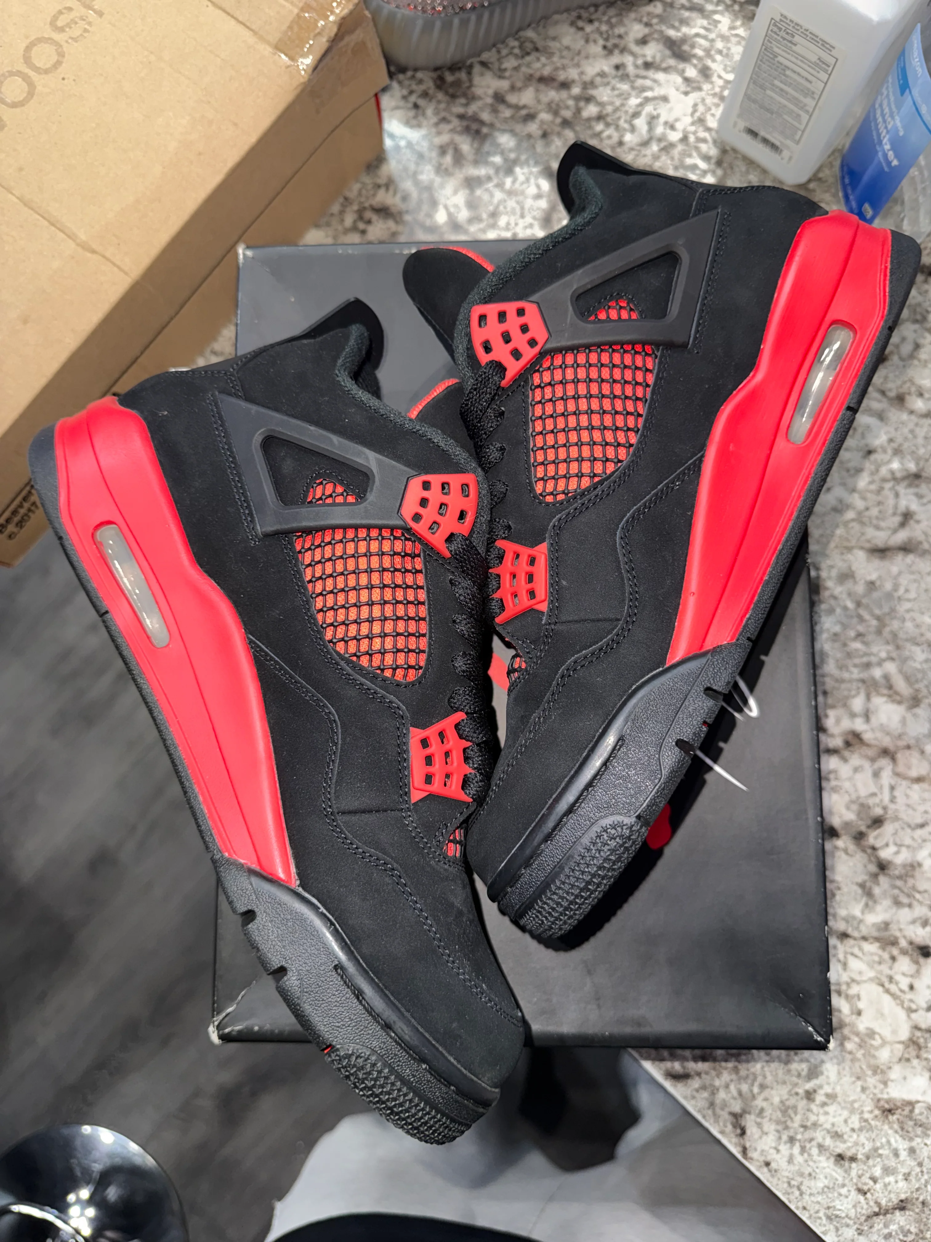 Jordan 4 Retro Red Thunder (DAMAGED BOX) - Image 4