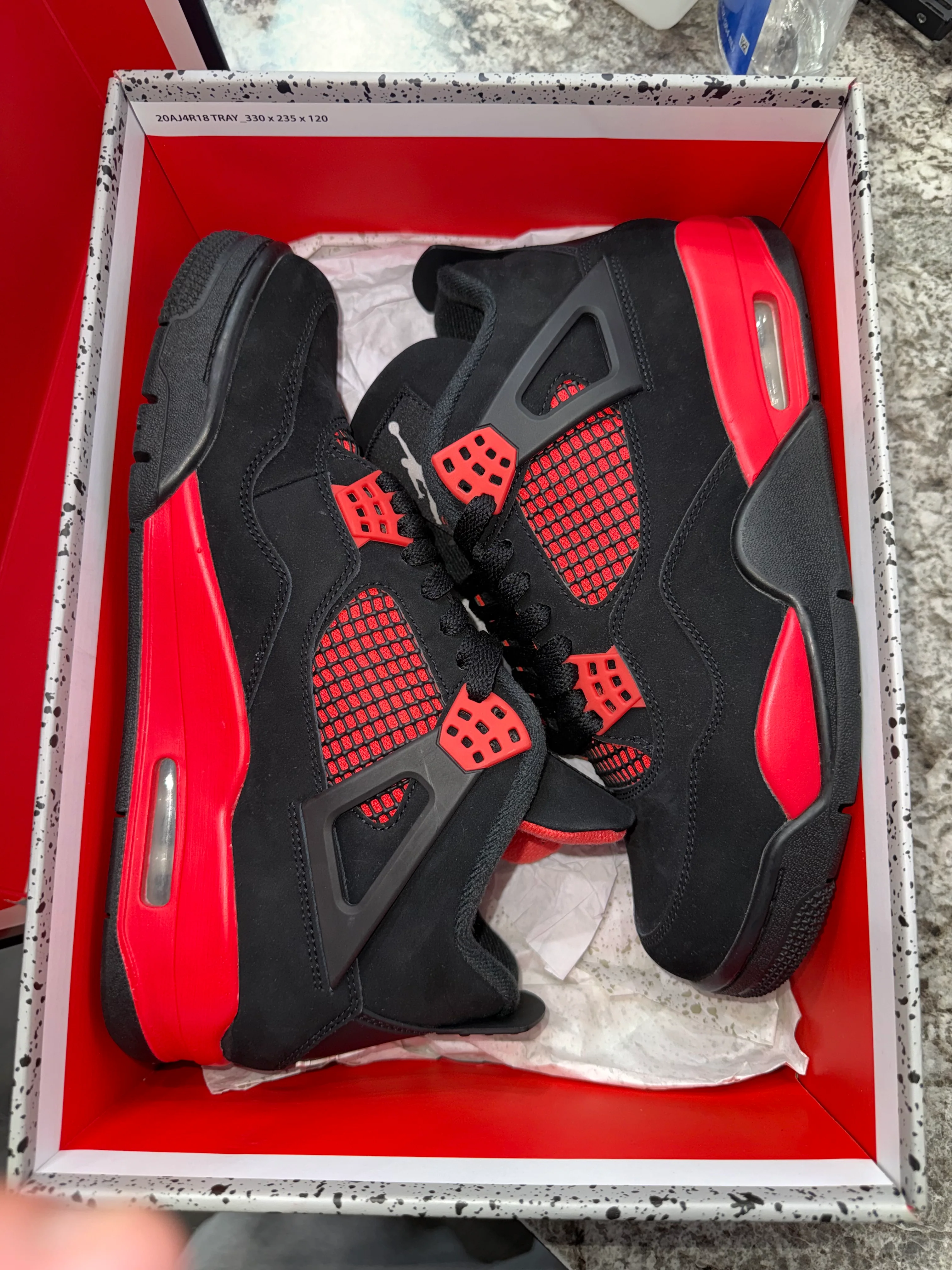 Jordan 4 Retro Red Thunder (DAMAGED BOX) - Image 6