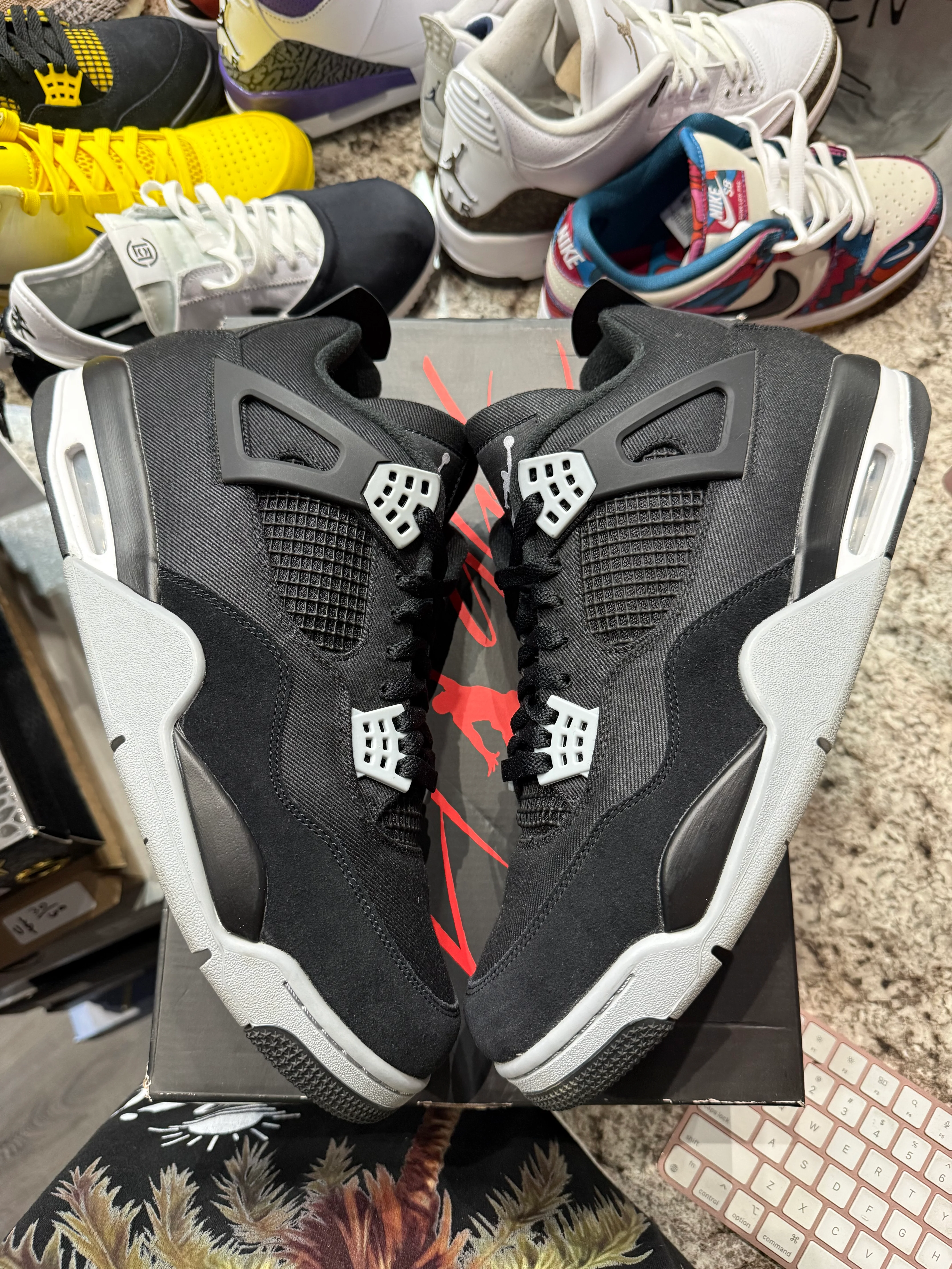 Jordan 4 Retro SE Black Canvas - Image 3