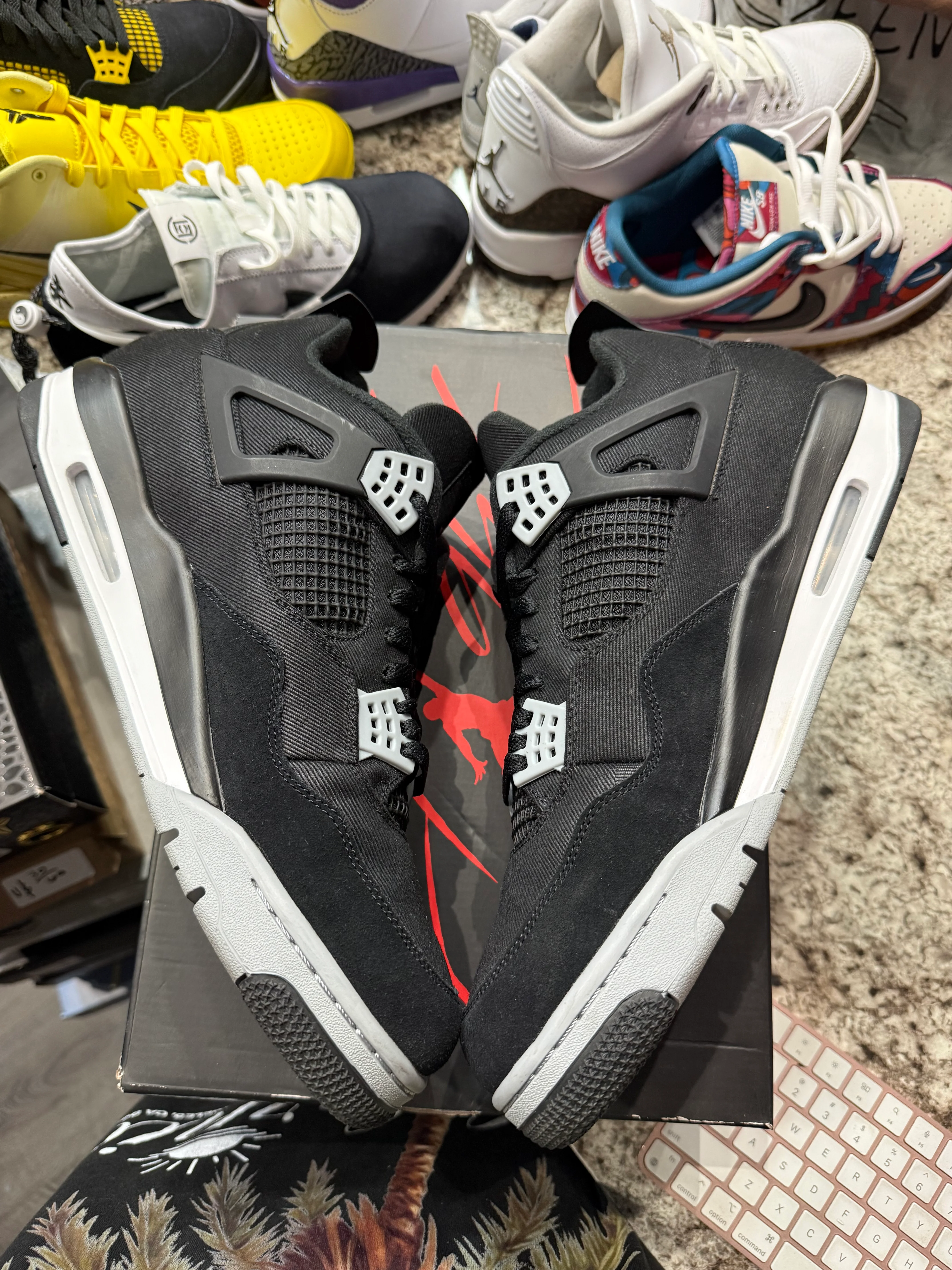 Jordan 4 Retro SE Black Canvas - Image 4
