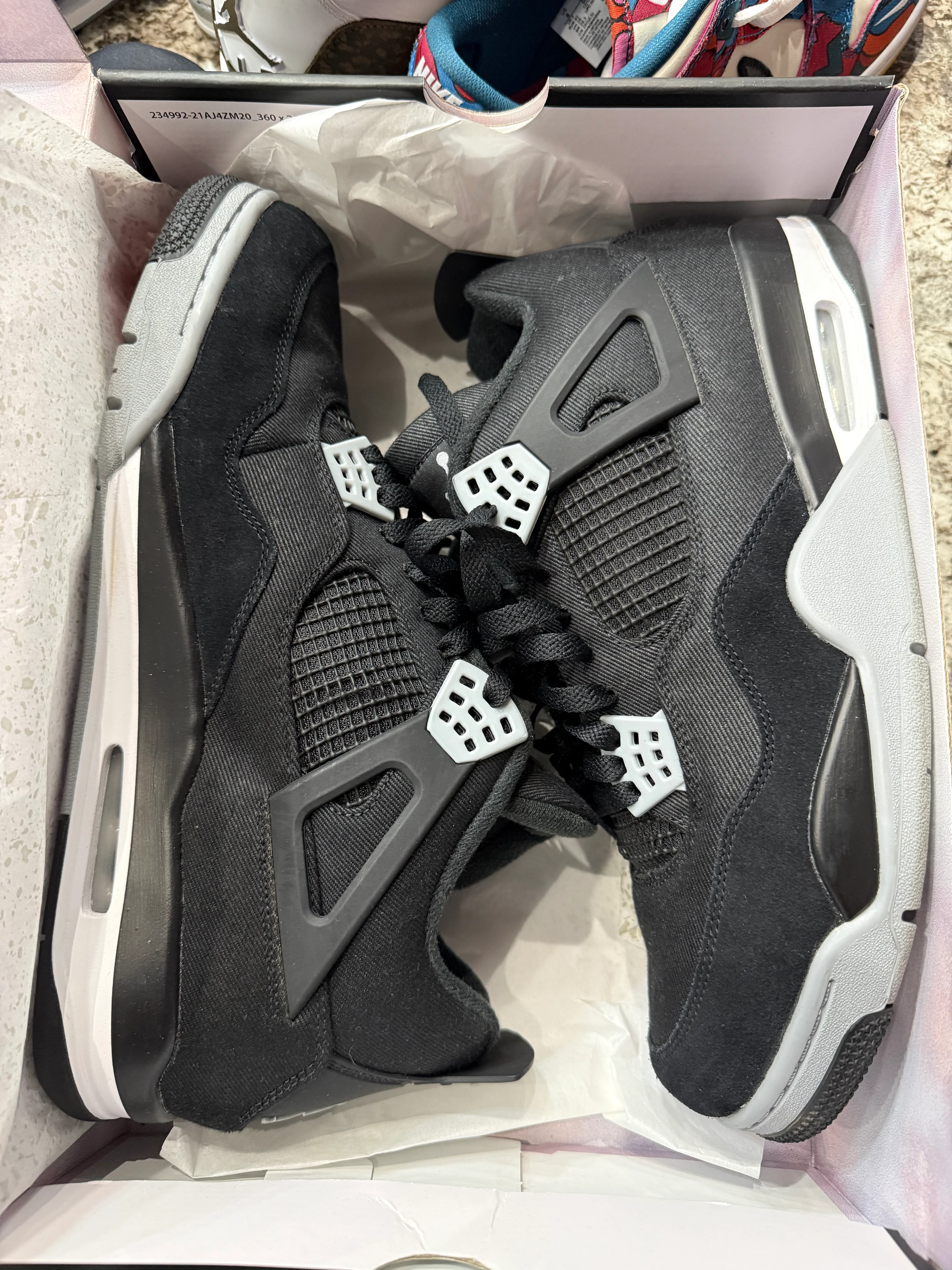Jordan 4 Retro SE Black Canvas - Image 6