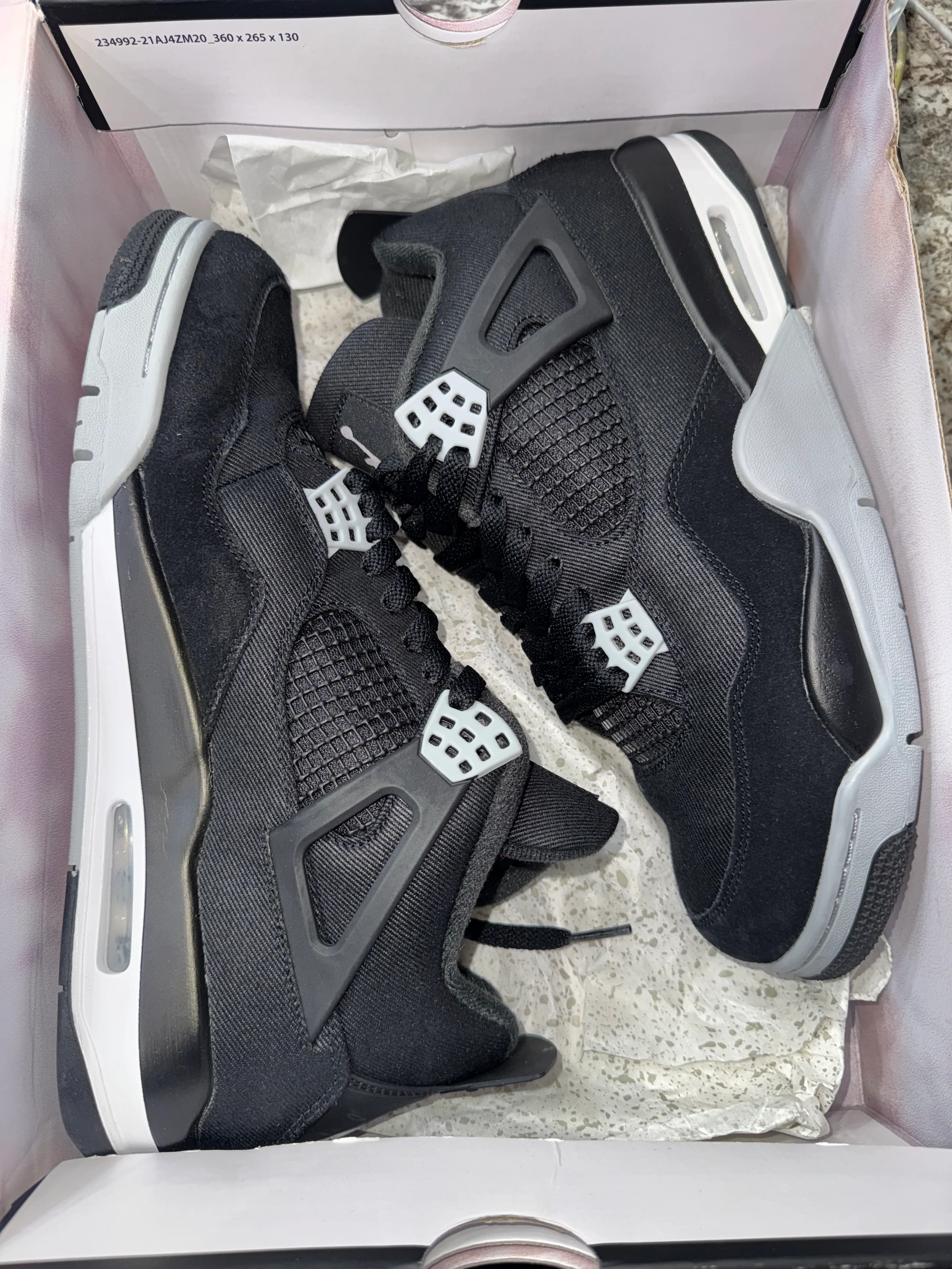 Jordan 4 Retro SE Black Canvas - Image 5