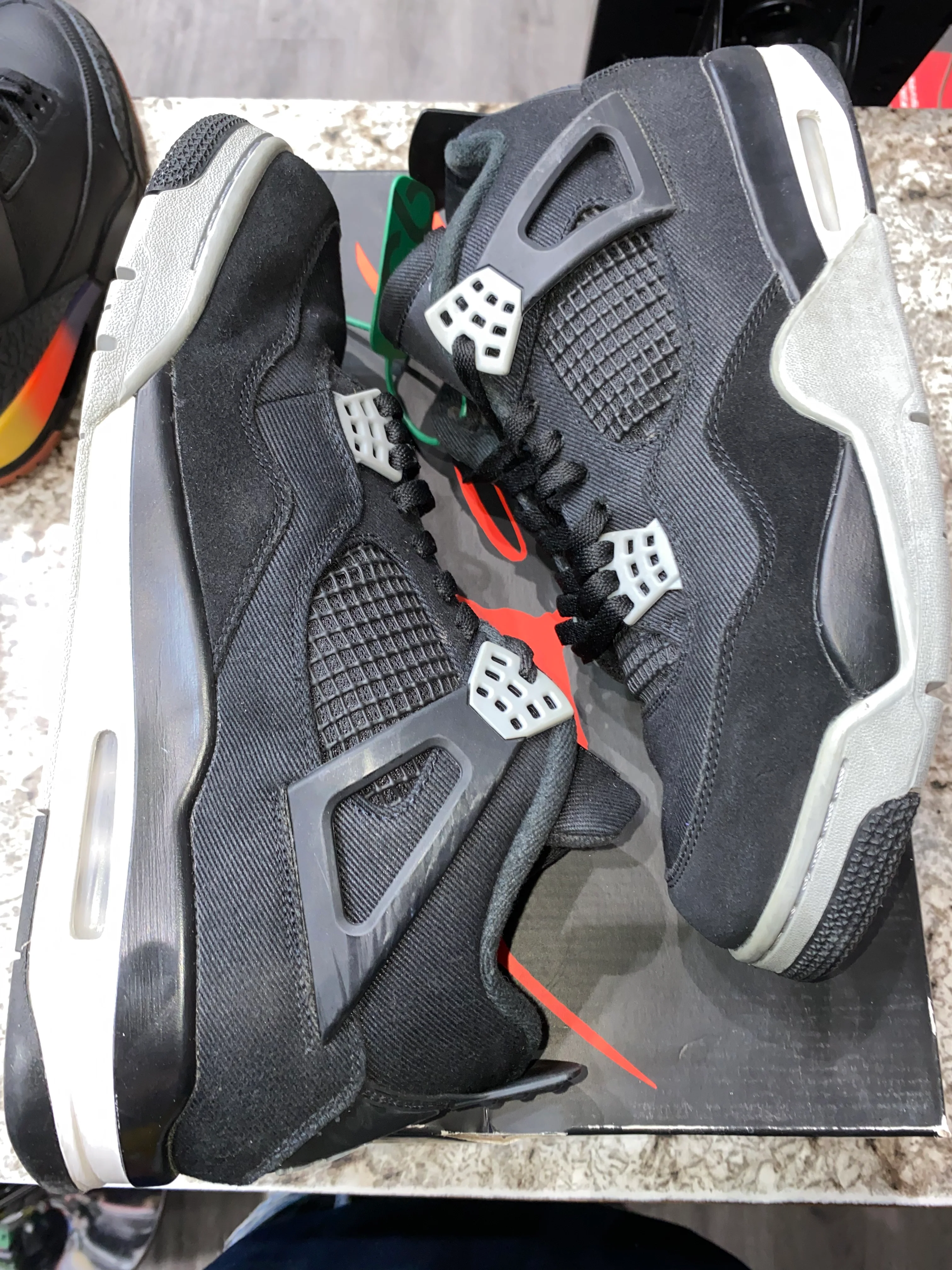 Jordan 4 Retro SE Black Canvas (DAMAGED BOX) - Image 4
