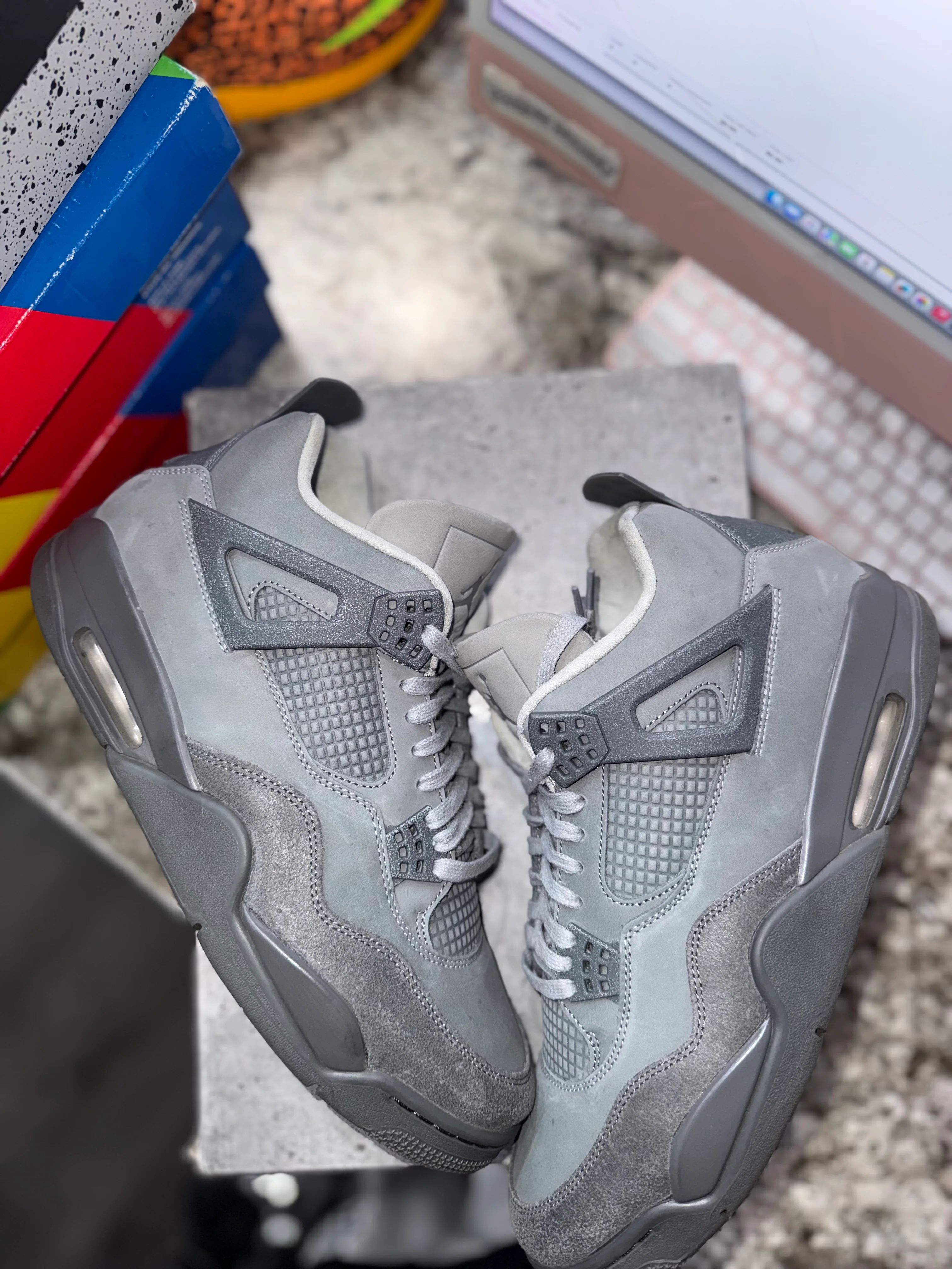 Jordan 4 Retro SE Paris Olympics Wet Cement - Image 3