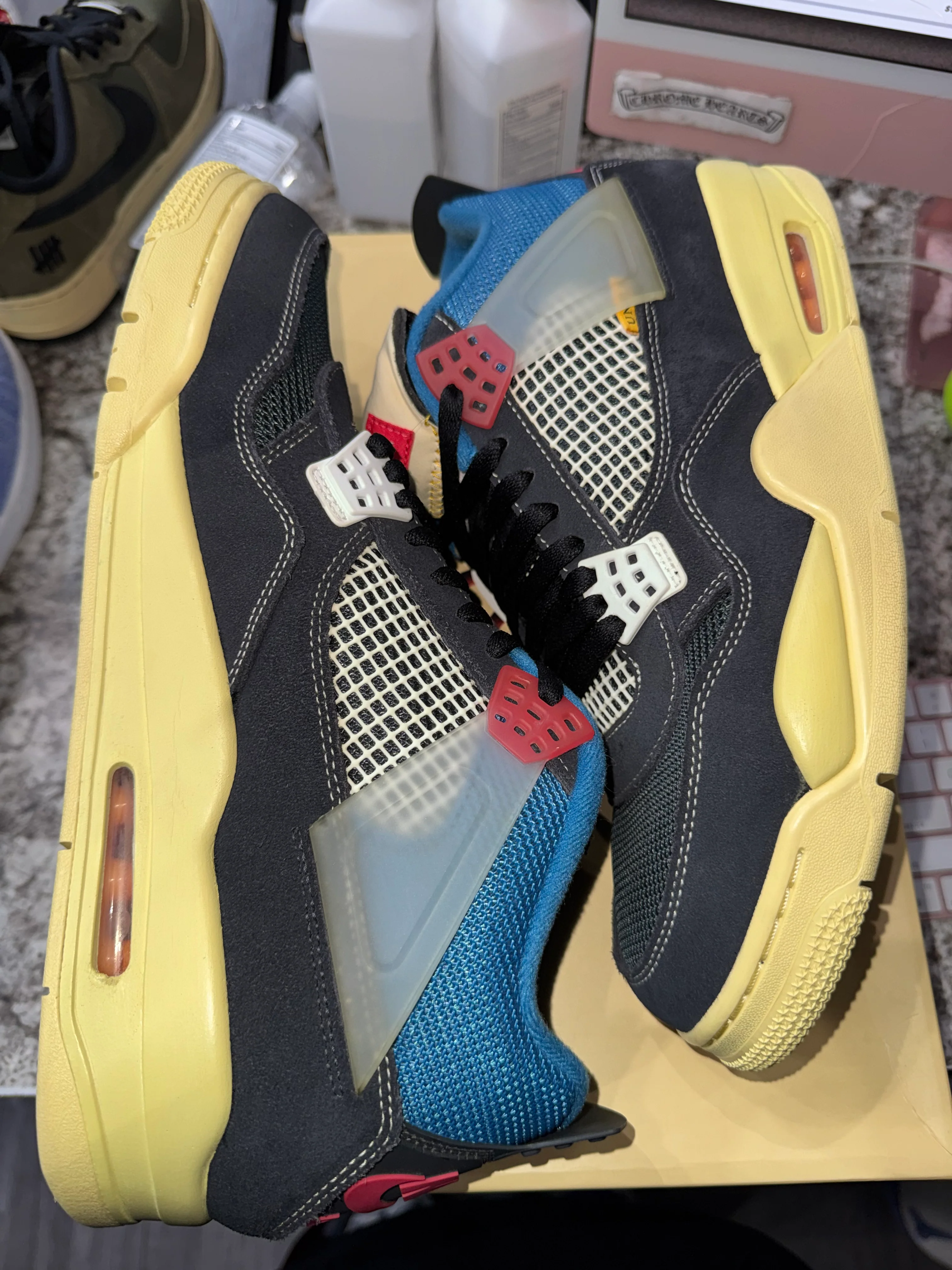 Jordan 4 Retro Union Off Noir - Image 4