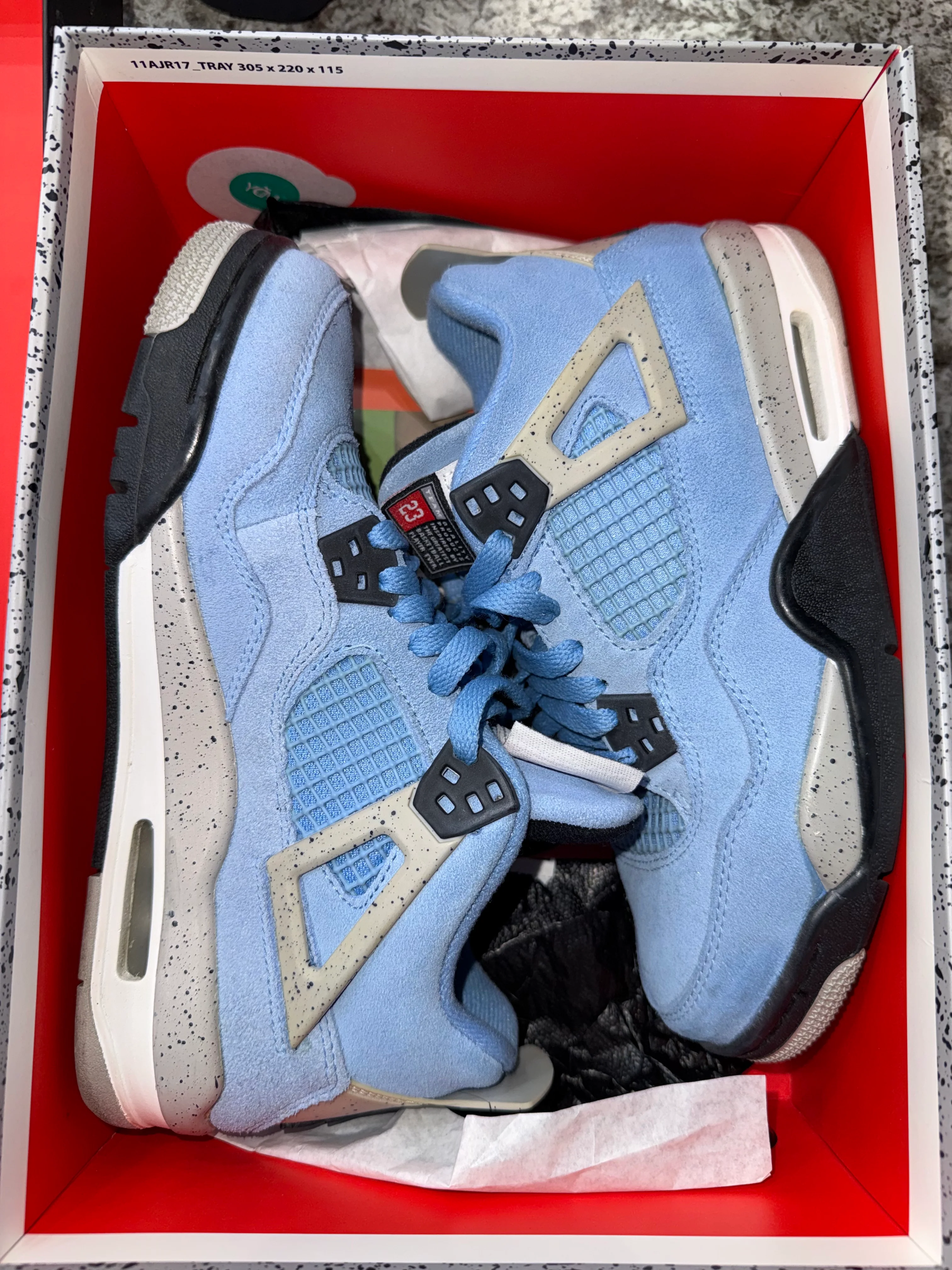 Jordan 4 Retro University Blue (GS) - Image 6