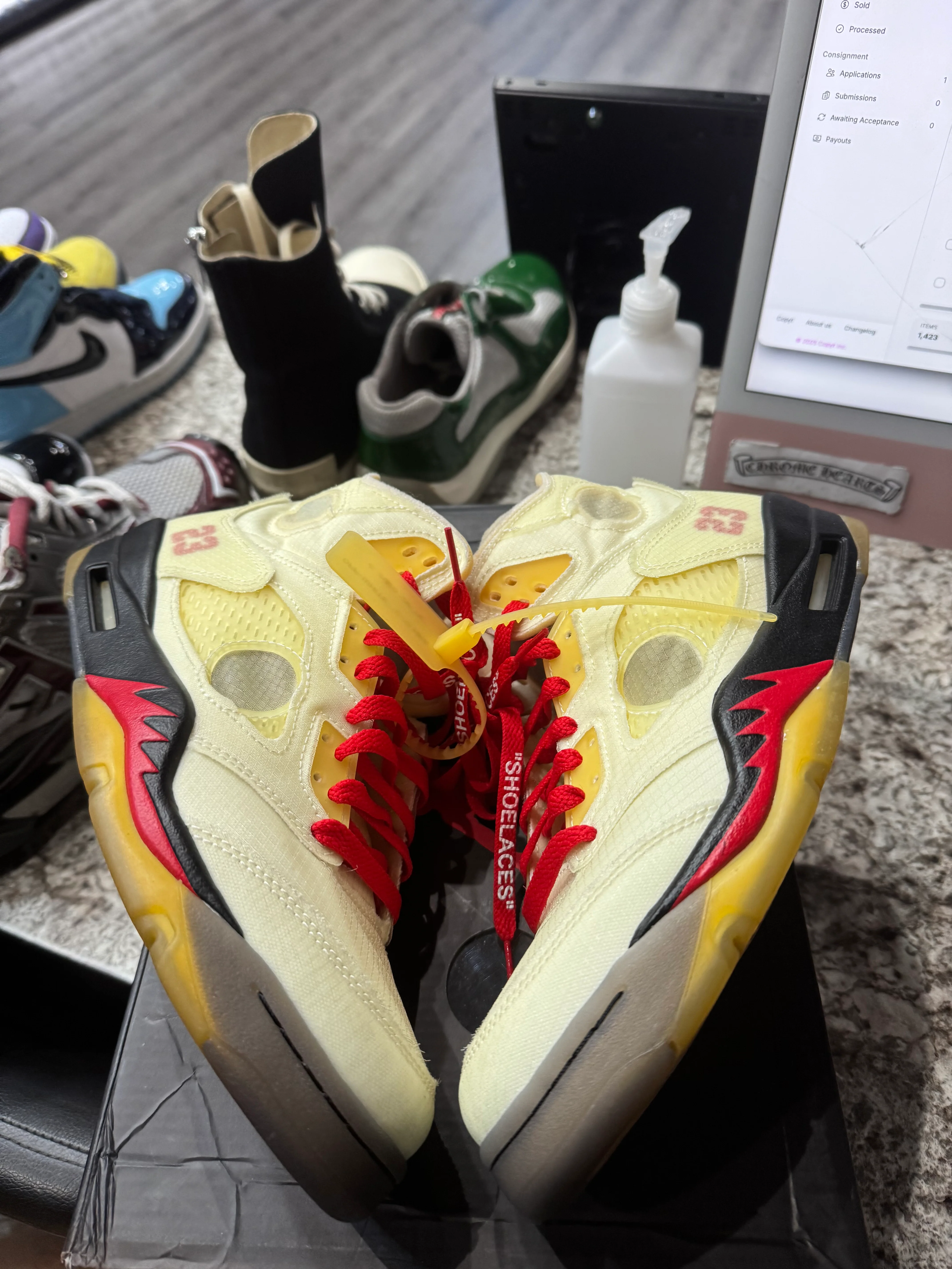 Jordan 5 Retro Off-White Sail - Image 2