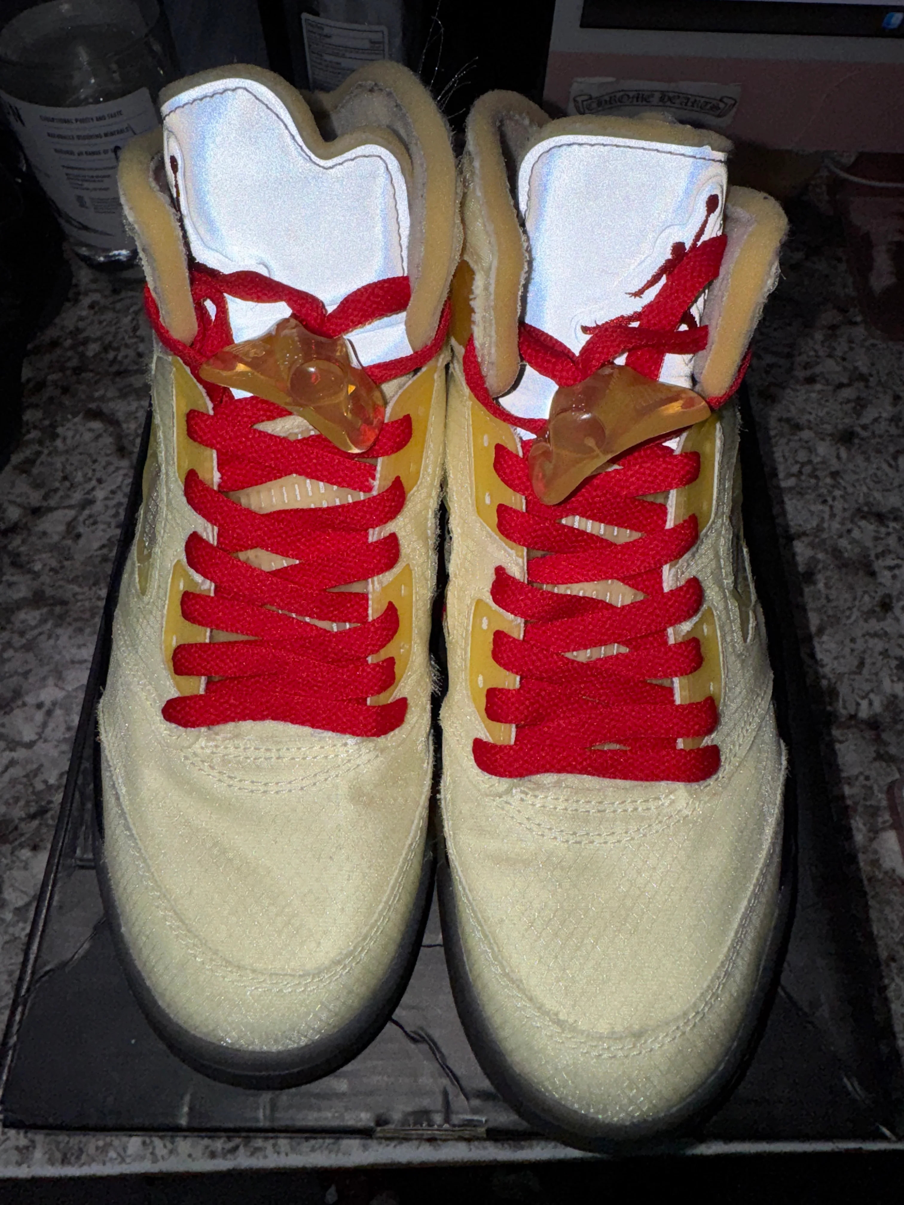 Jordan 5 Retro Off-White Sail (DAMAGED BOX) - Image 2