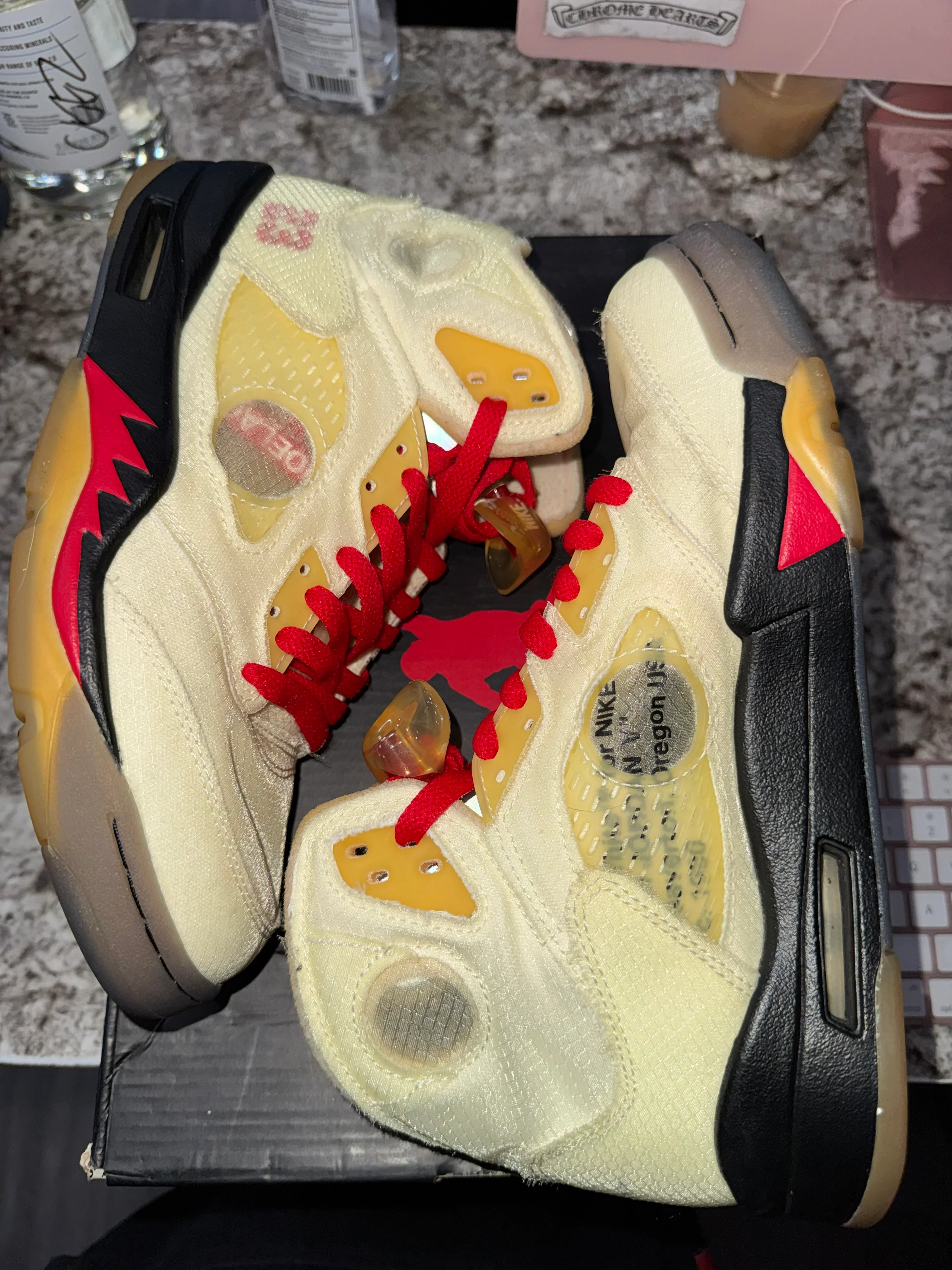 Jordan 5 Retro Off-White Sail (DAMAGED BOX) - Image 3