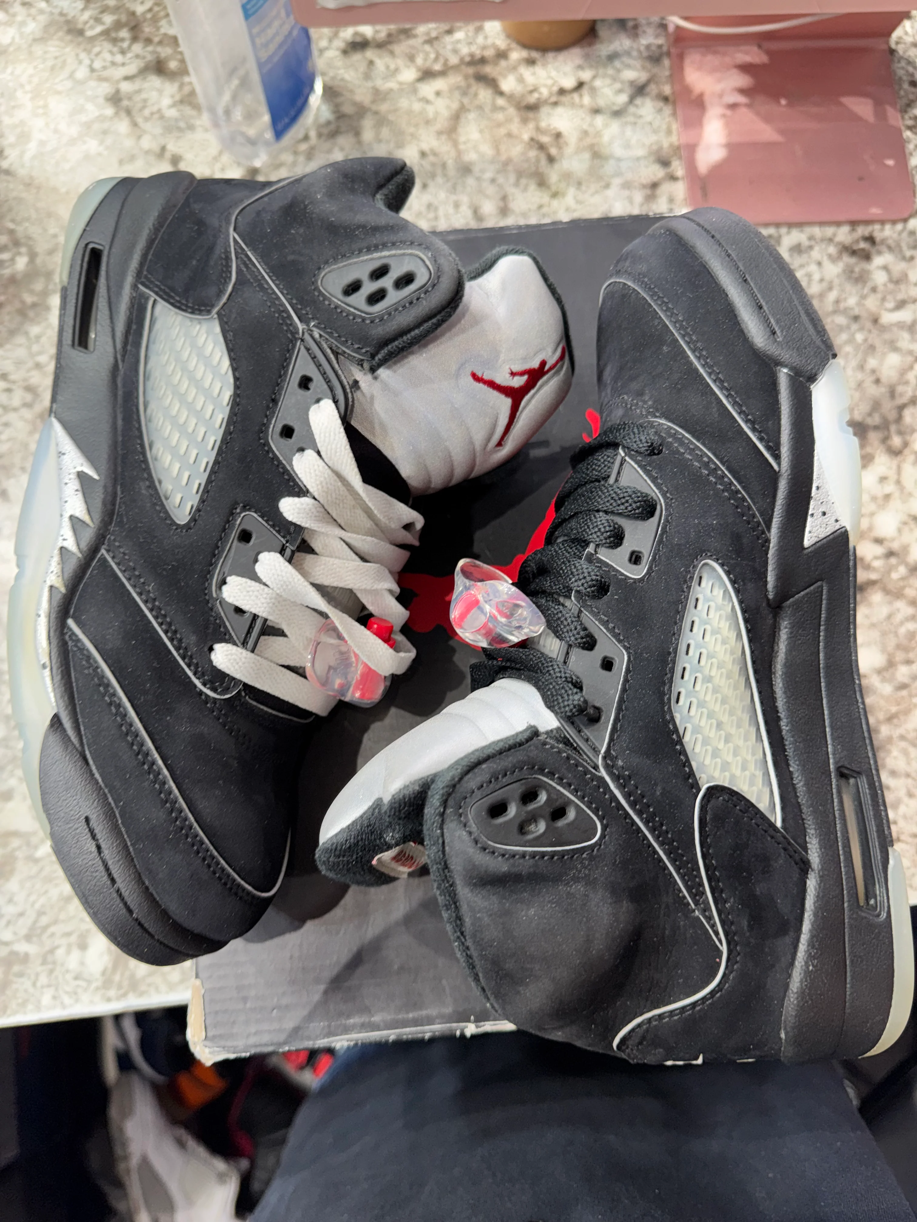 Jordan 5 Retro OG Black Metallic Reimagined (GS) (DAMAGED BOX) - Image 3