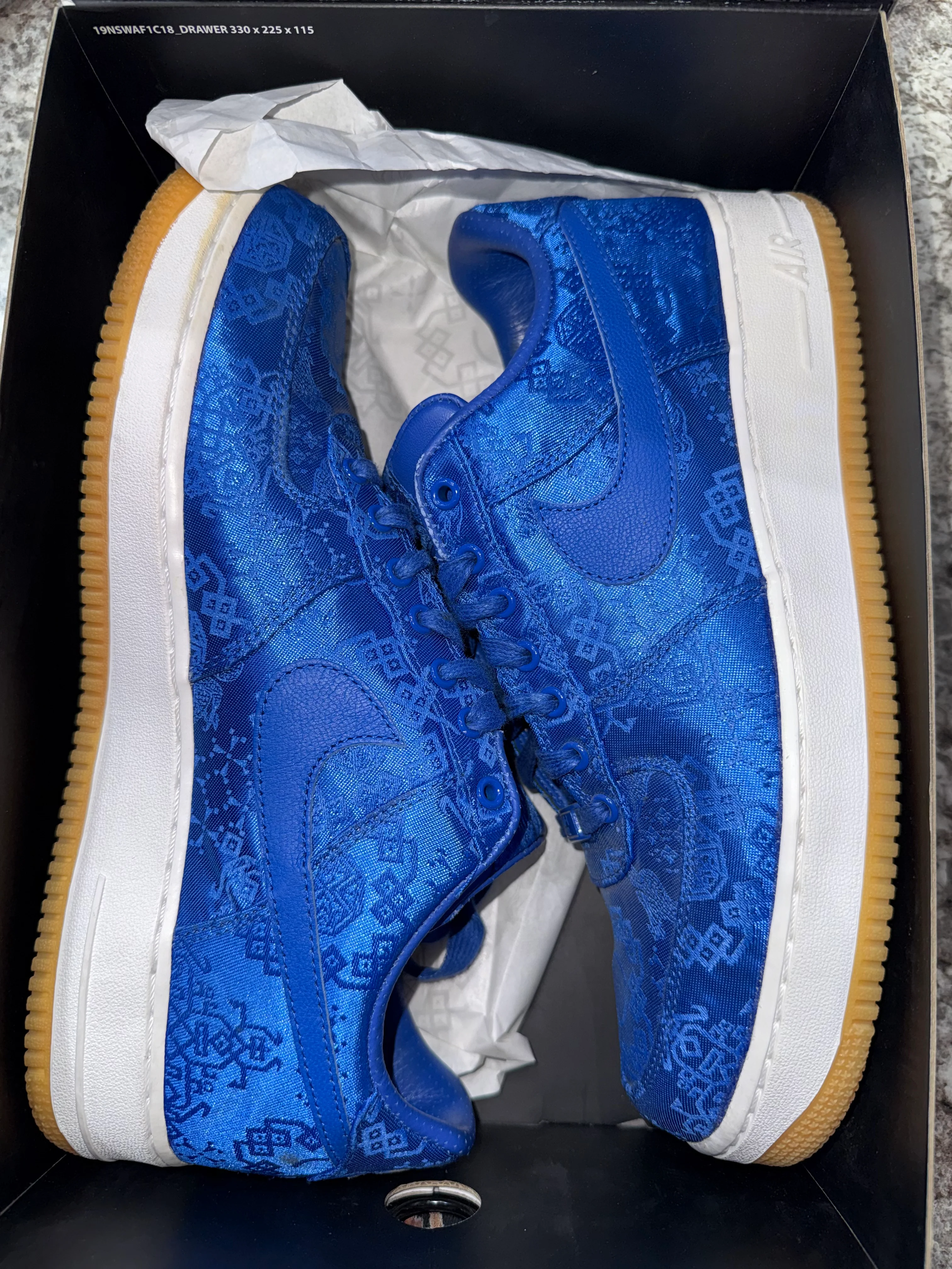 Nike Air Force 1 Low CLOT Blue Silk - Image 5