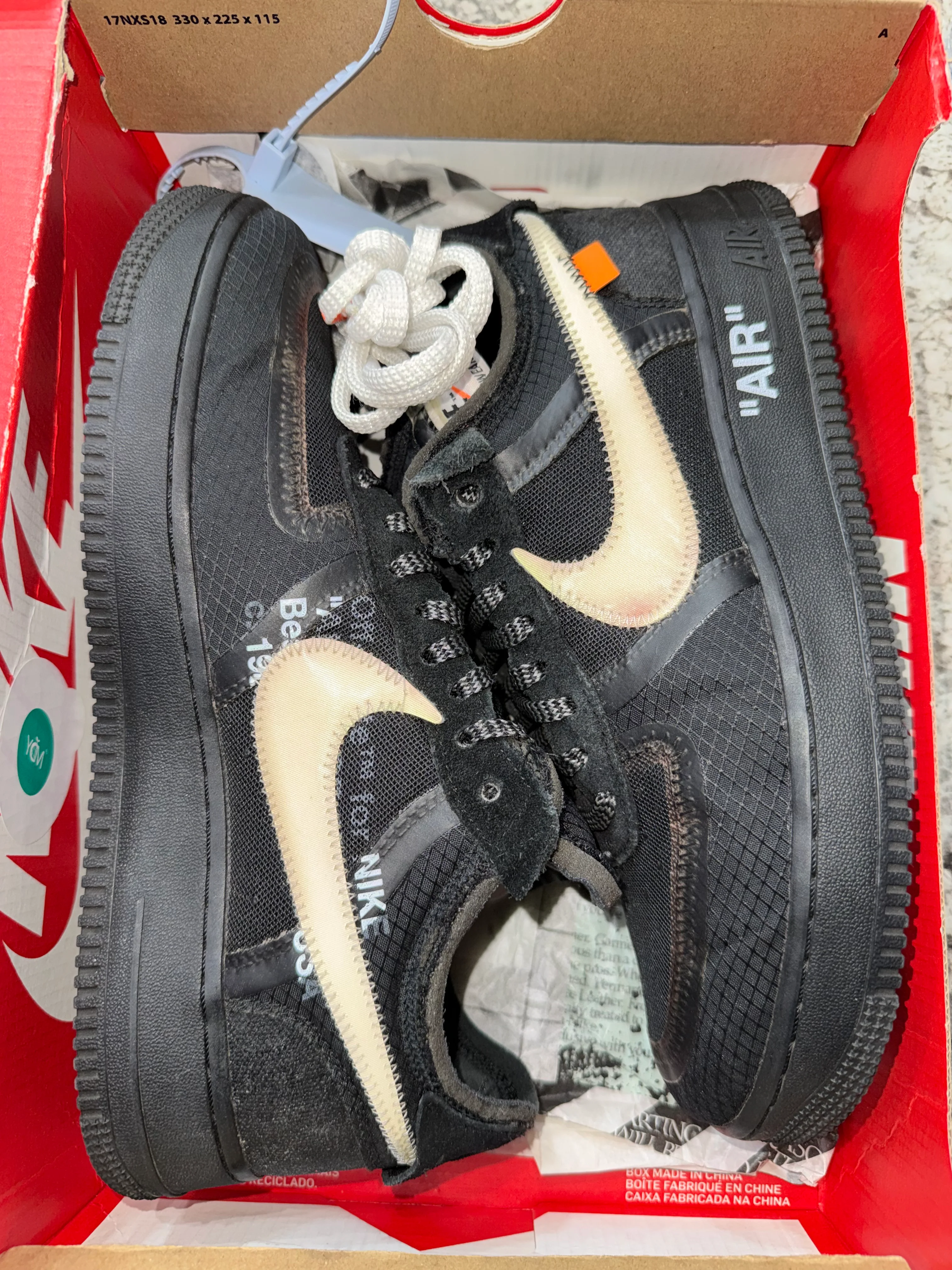 Nike Air Force 1 Low Off-White Black White - Image 6