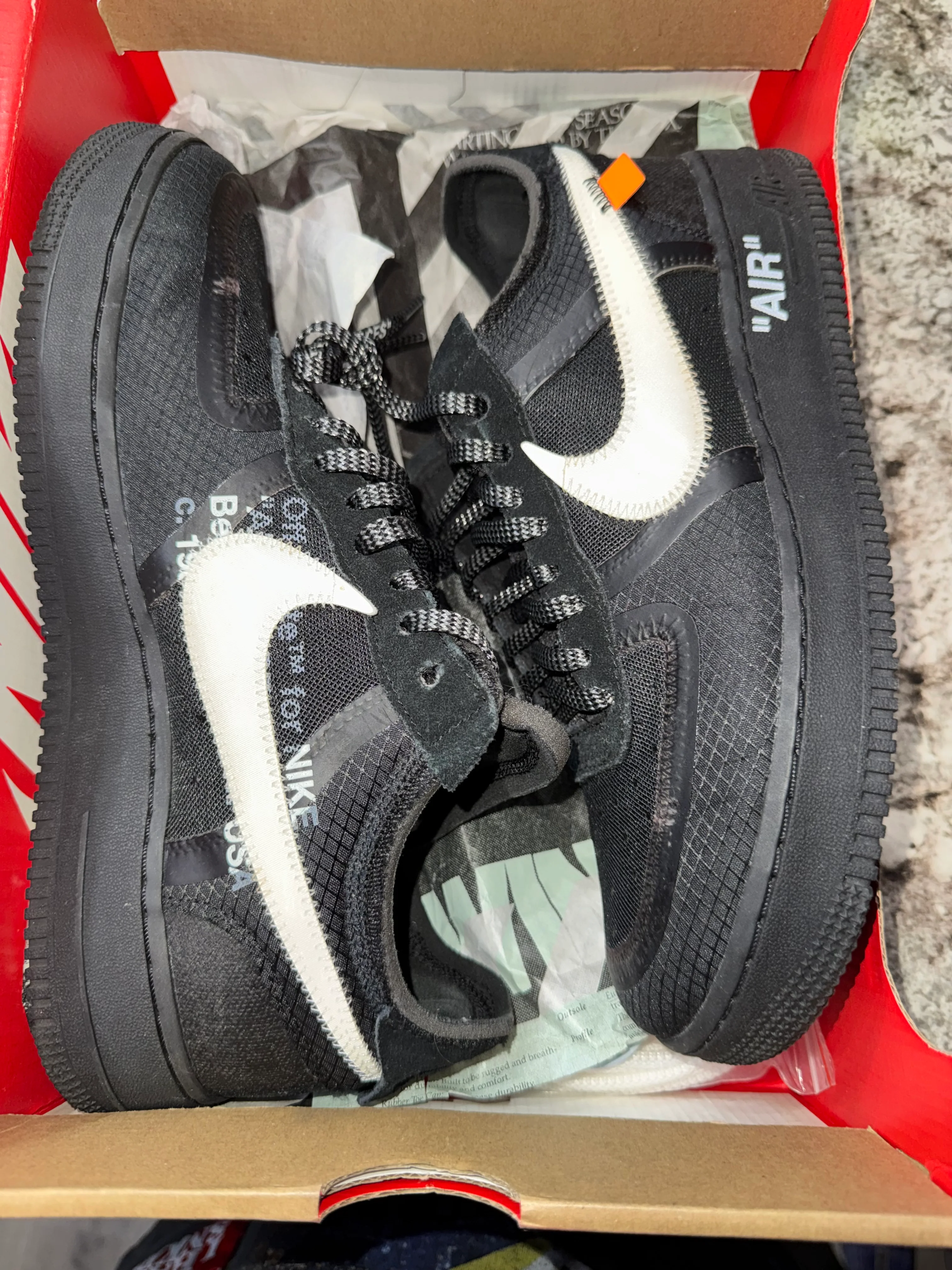 Nike Air Force 1 Low Off-White Black White - Image 5