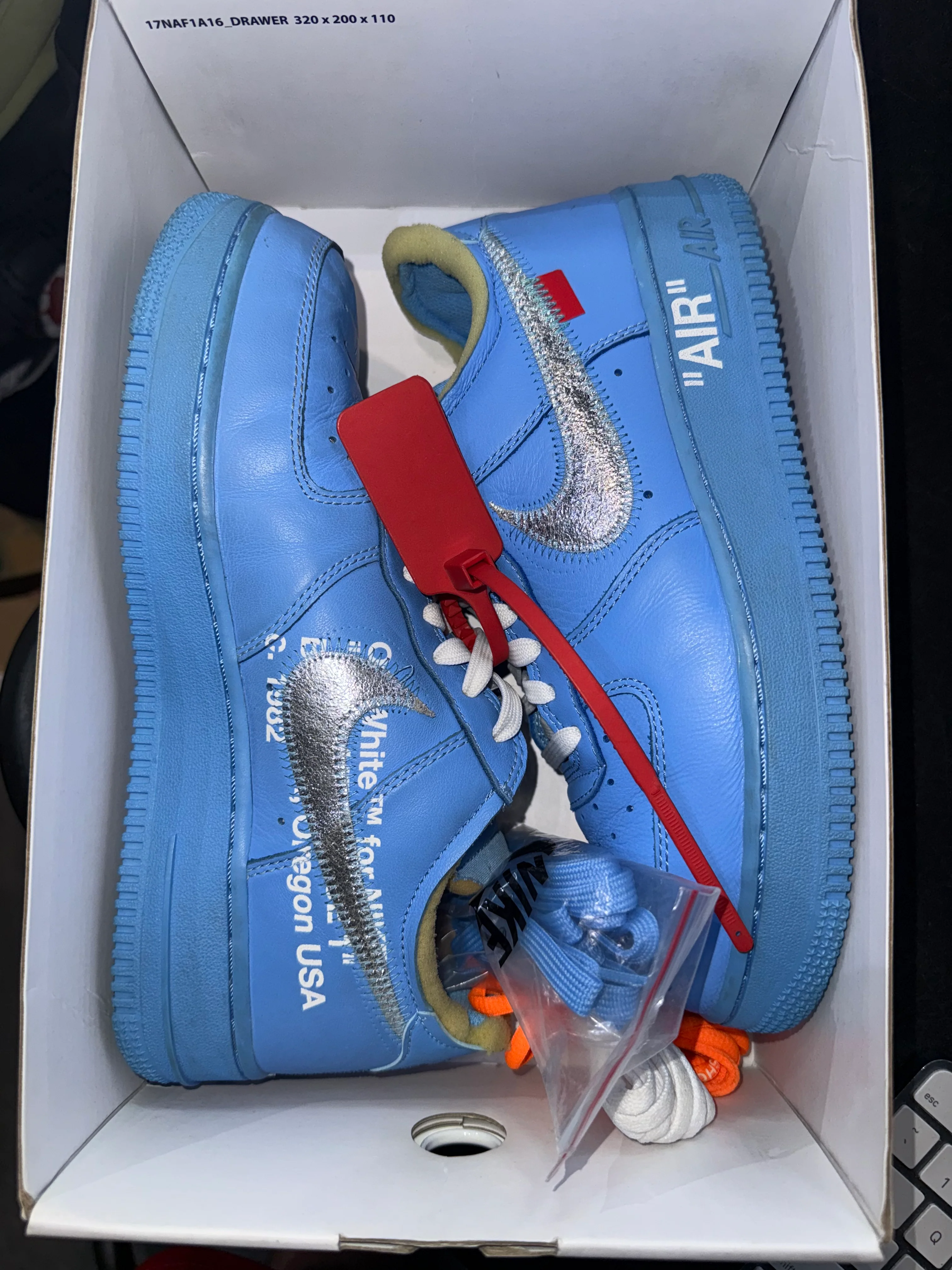 Nike Air Force 1 Low Off-White MCA University Blue - Image 5