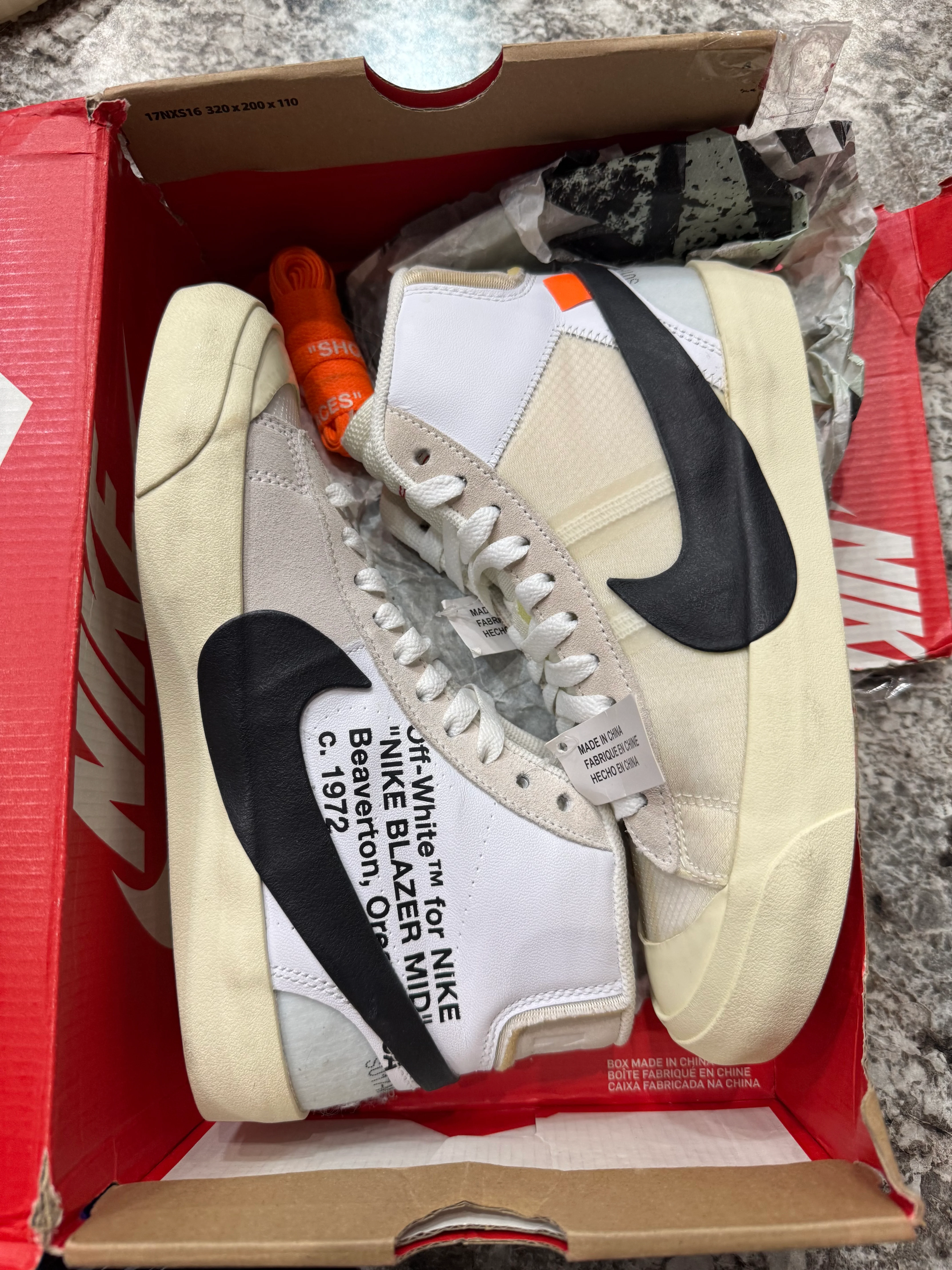Nike Blazer Mid Off-White (VNDS) - Image 6