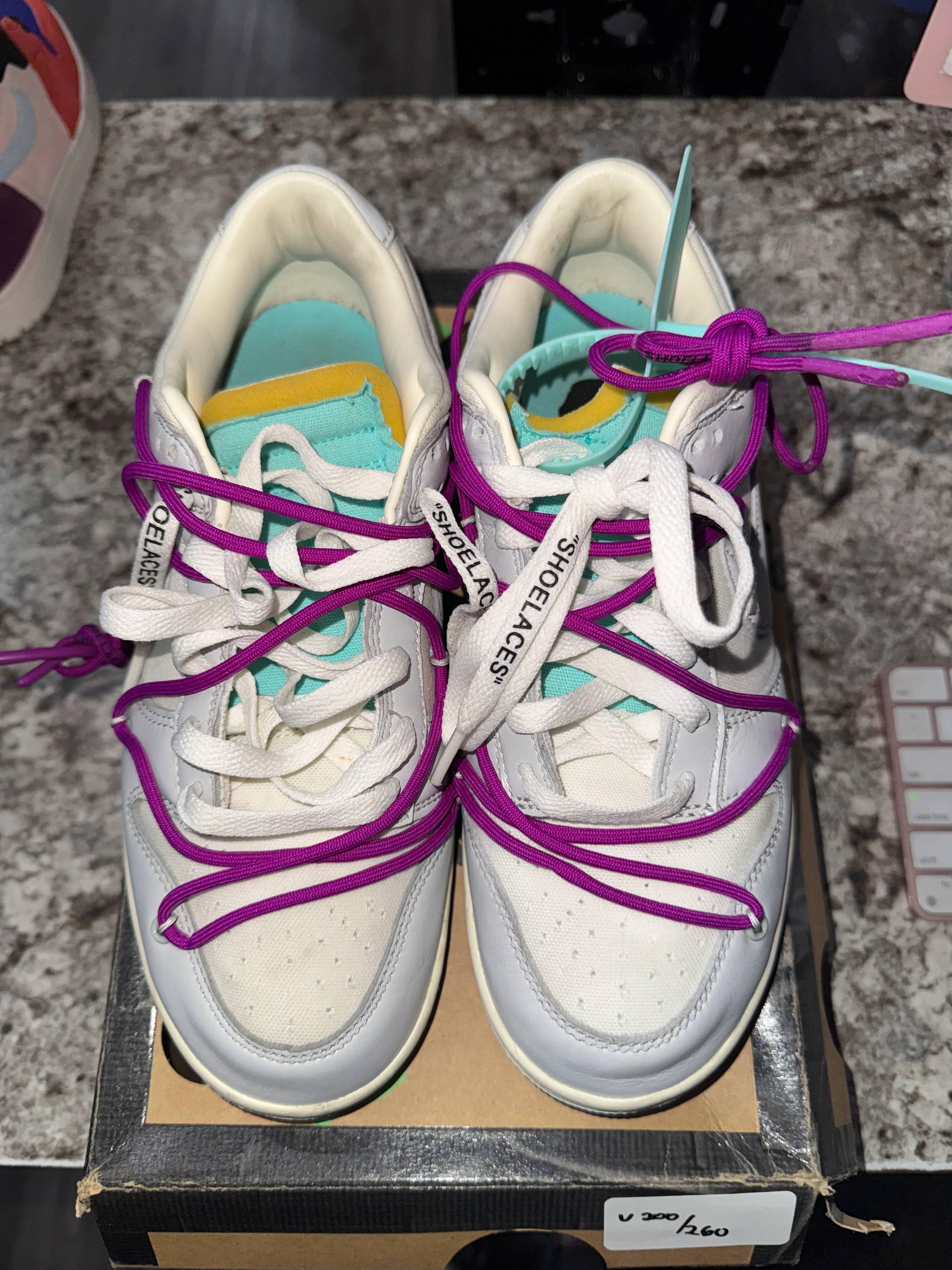Nike Dunk Low Off-White Lot 21 (DAMAGED BOX) - Image 3
