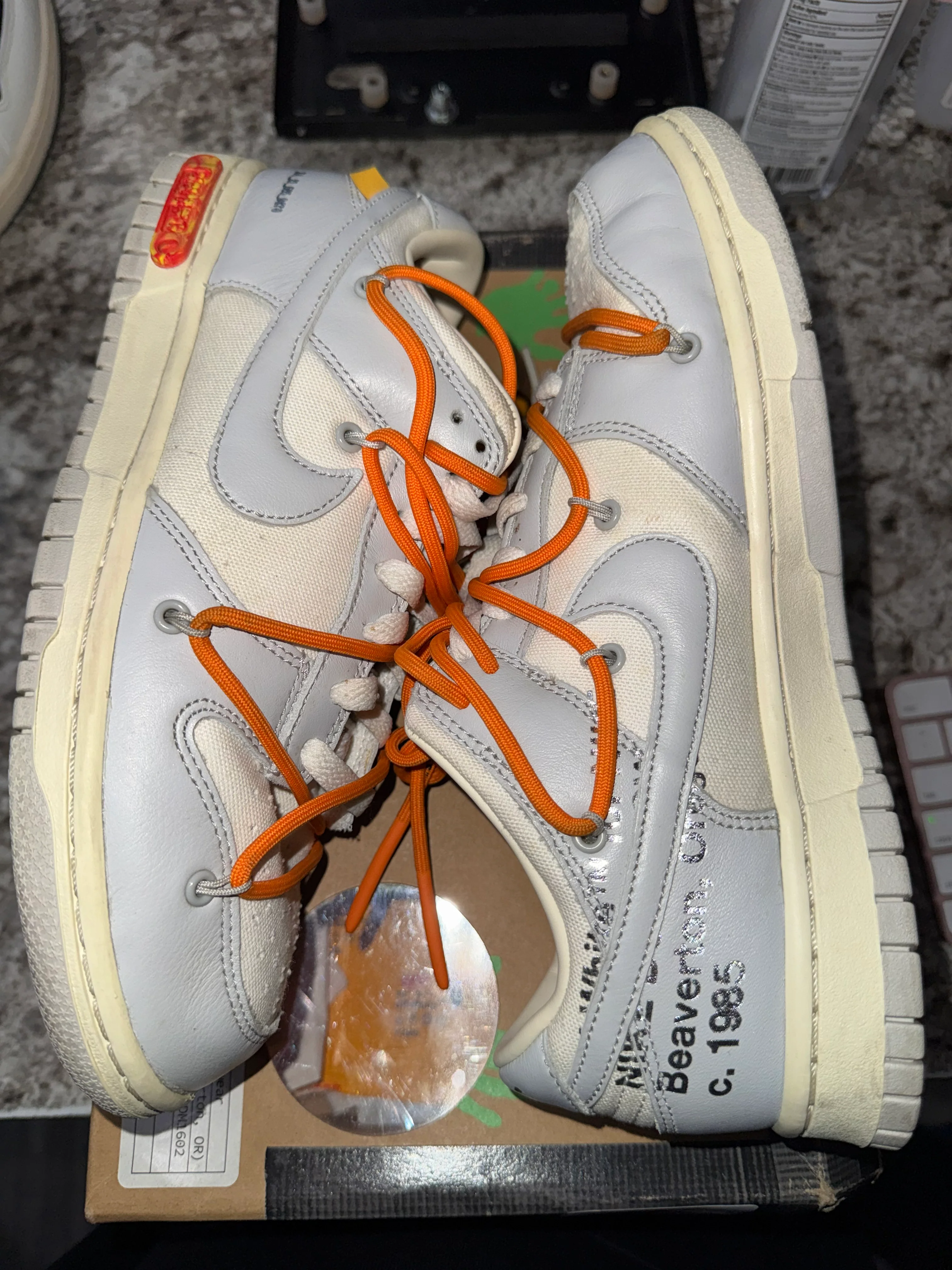 Nike Dunk Low Off-White Lot 44 (DAMAGED BOX) - Image 3
