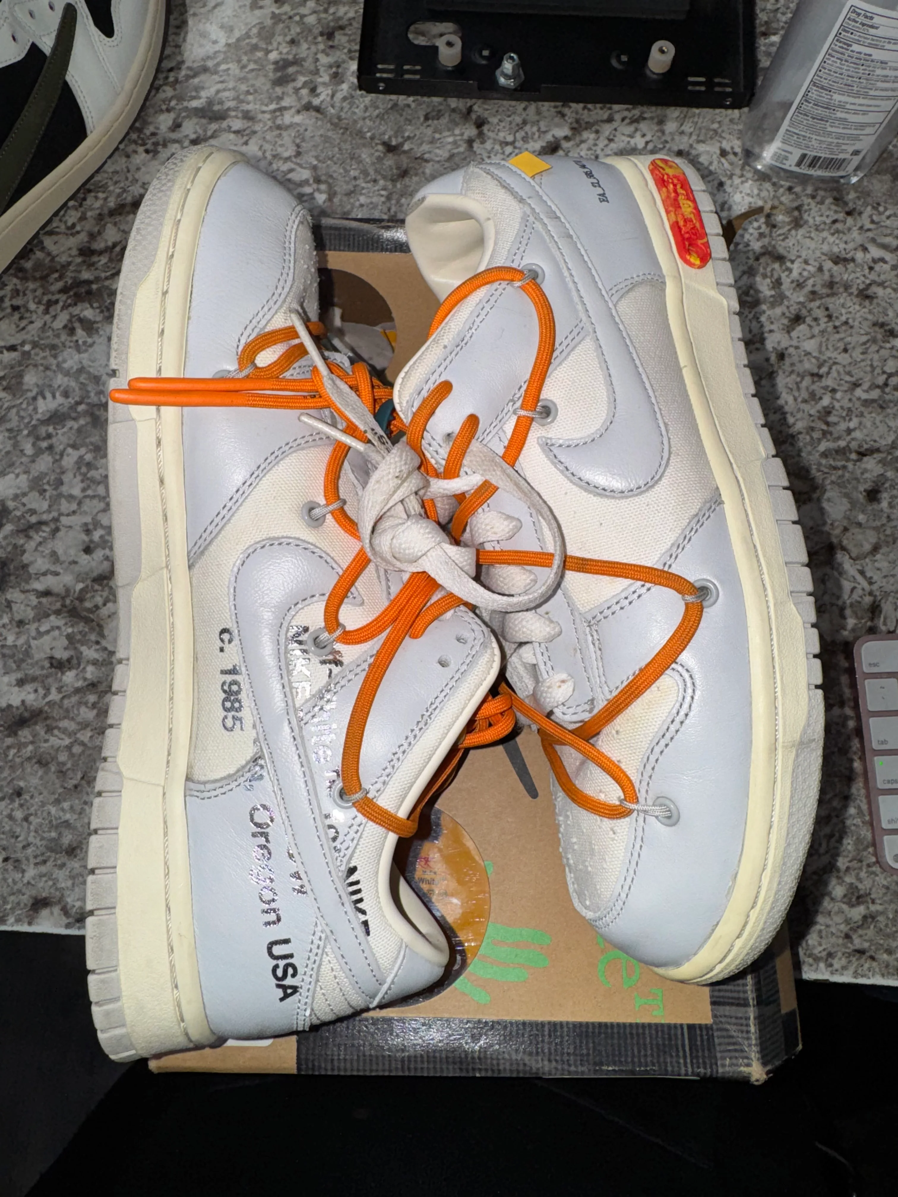 Nike Dunk Low Off-White Lot 44 (DAMAGED BOX) - Image 4