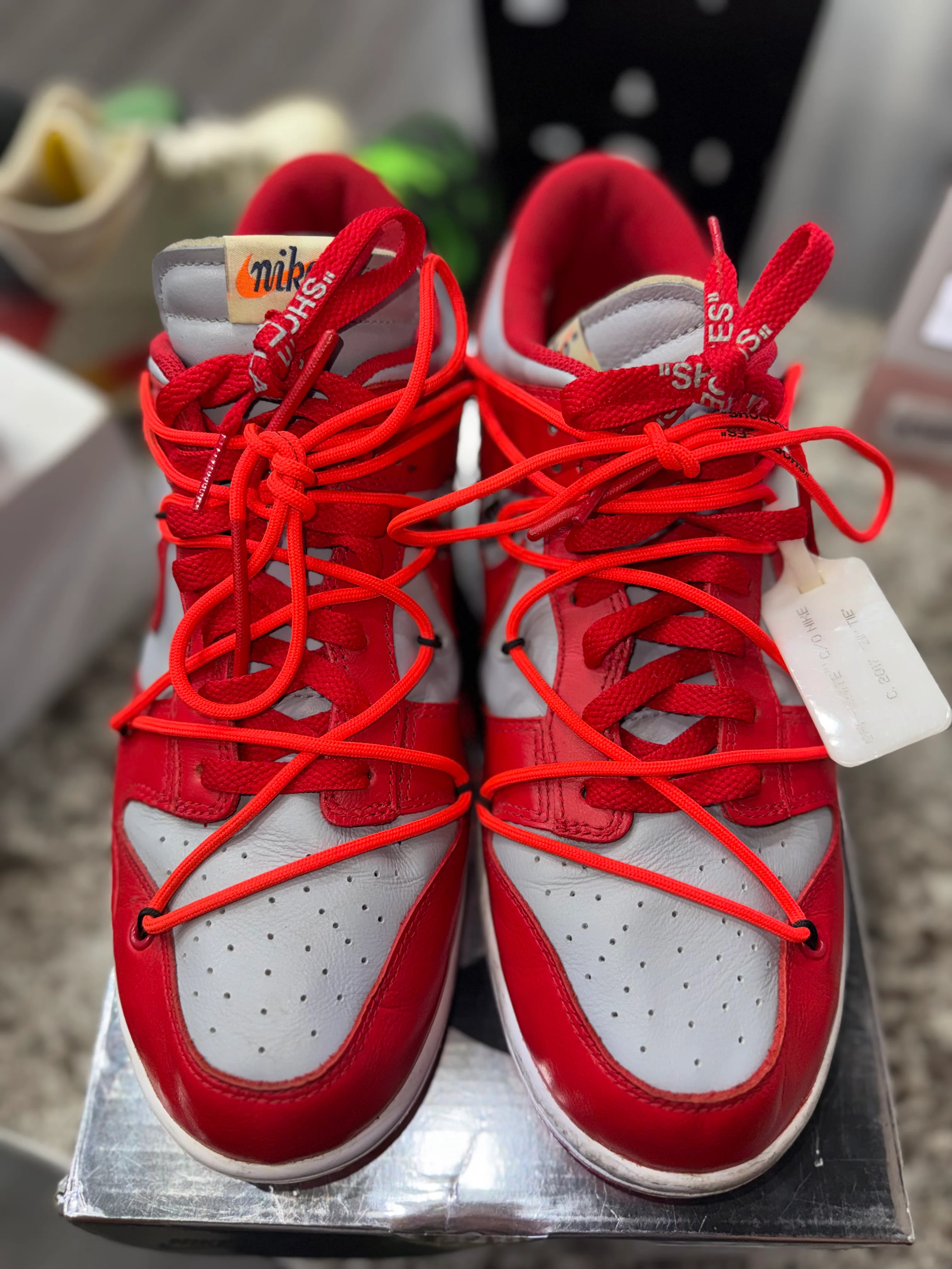Nike Dunk Low Off-White University Red - Image 2