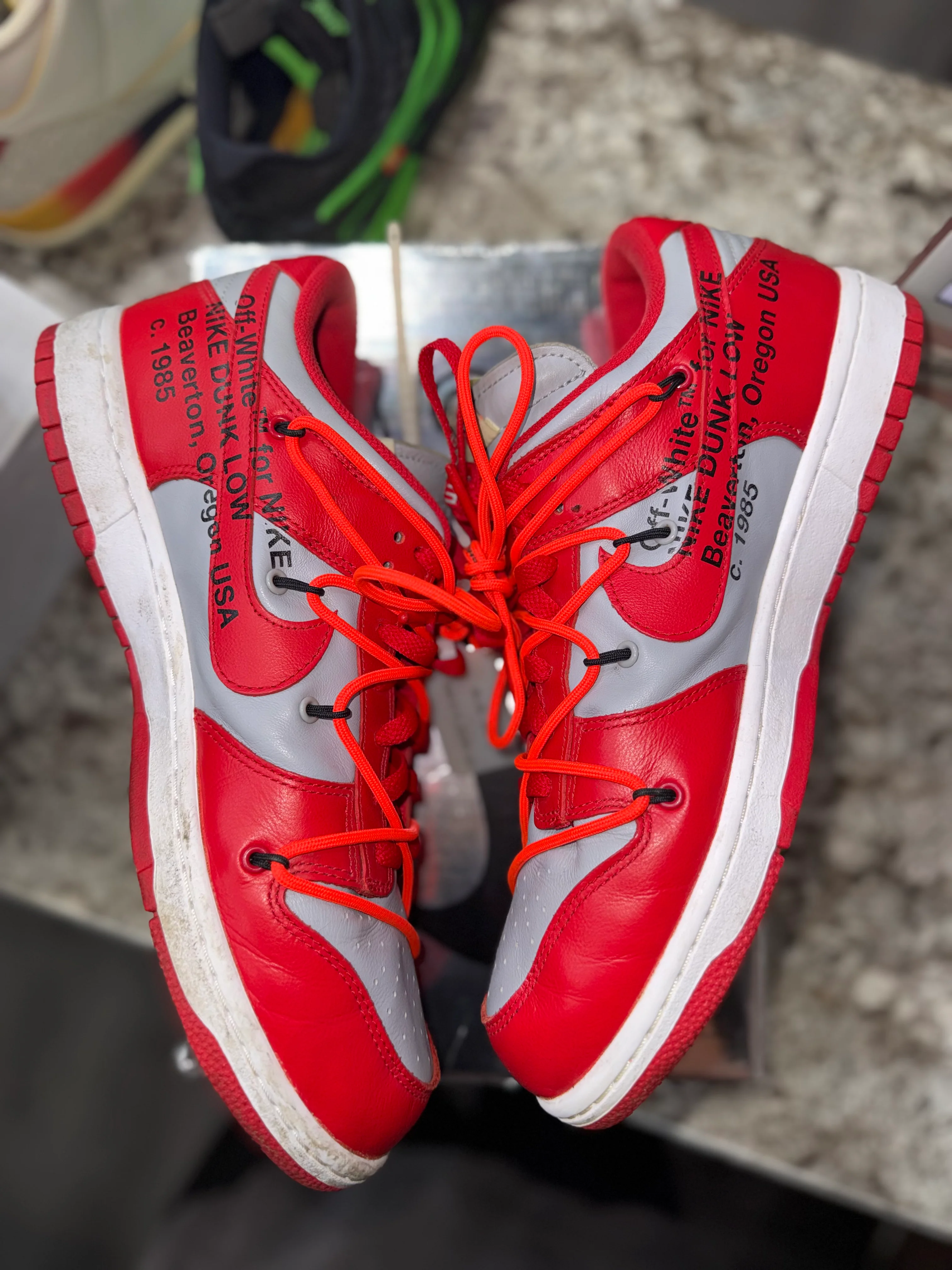 Nike Dunk Low Off-White University Red - Image 4