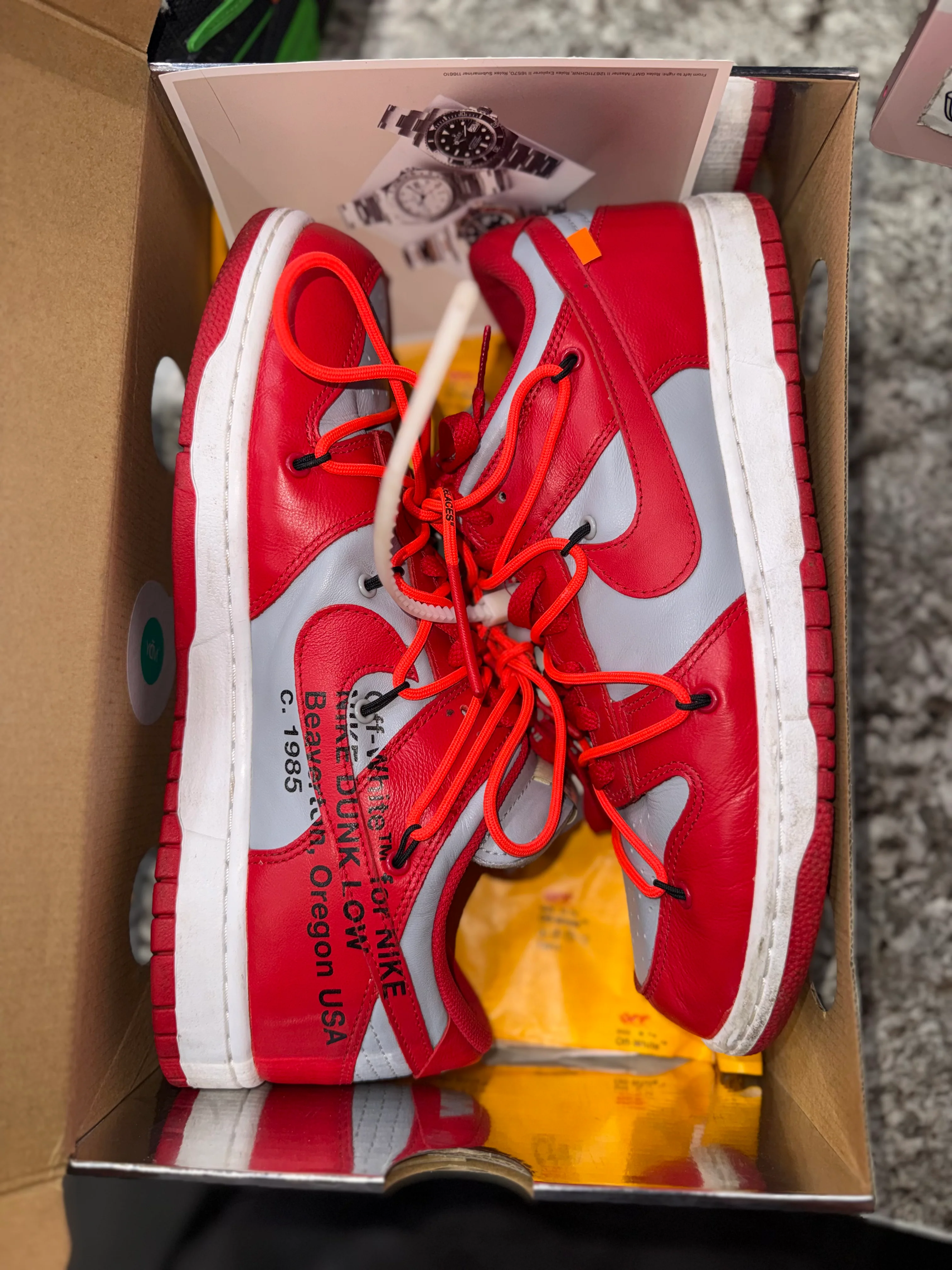 Nike Dunk Low Off-White University Red - Image 6