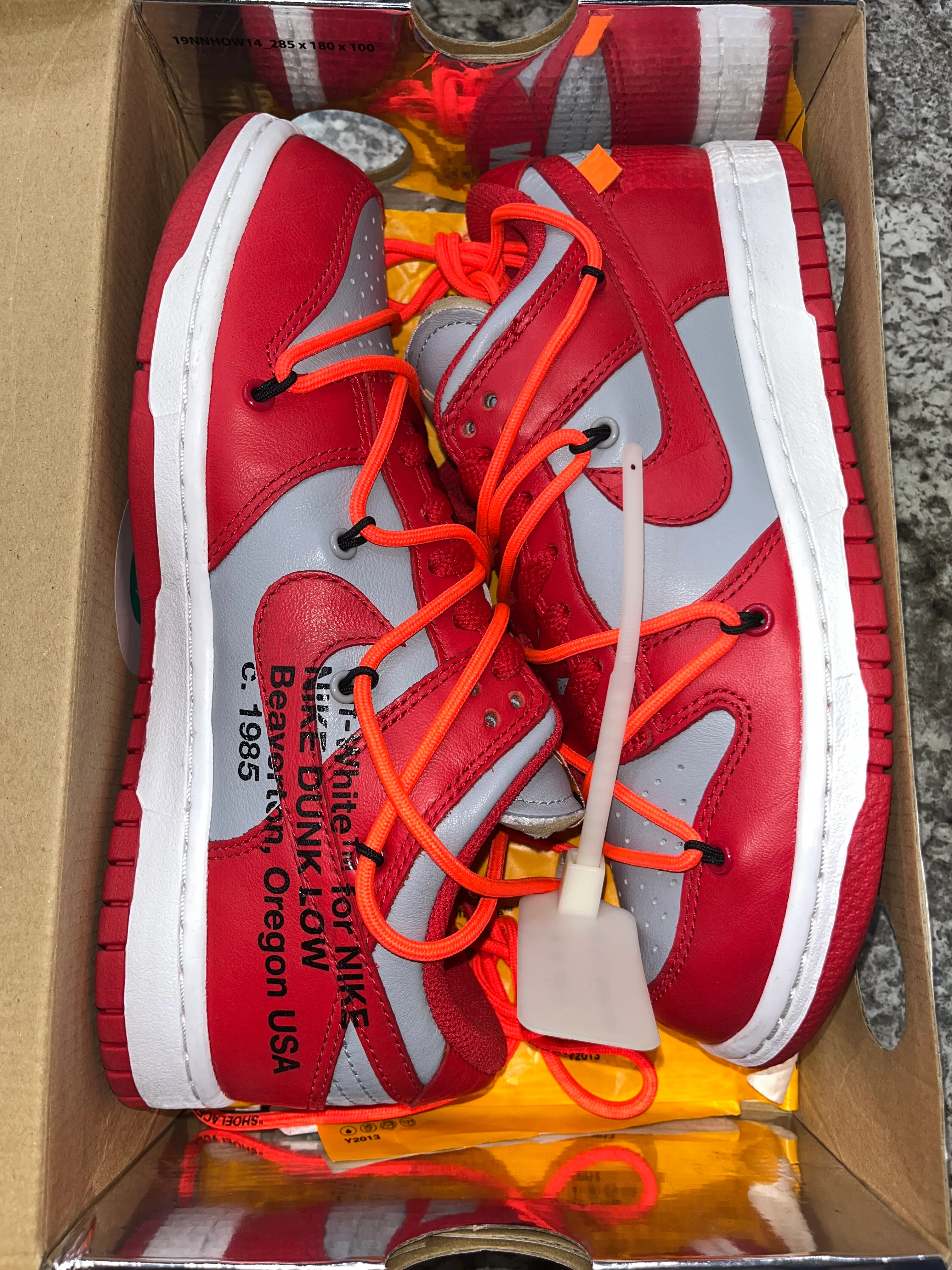 Nike Dunk Low Off-White University Red - Image 6
