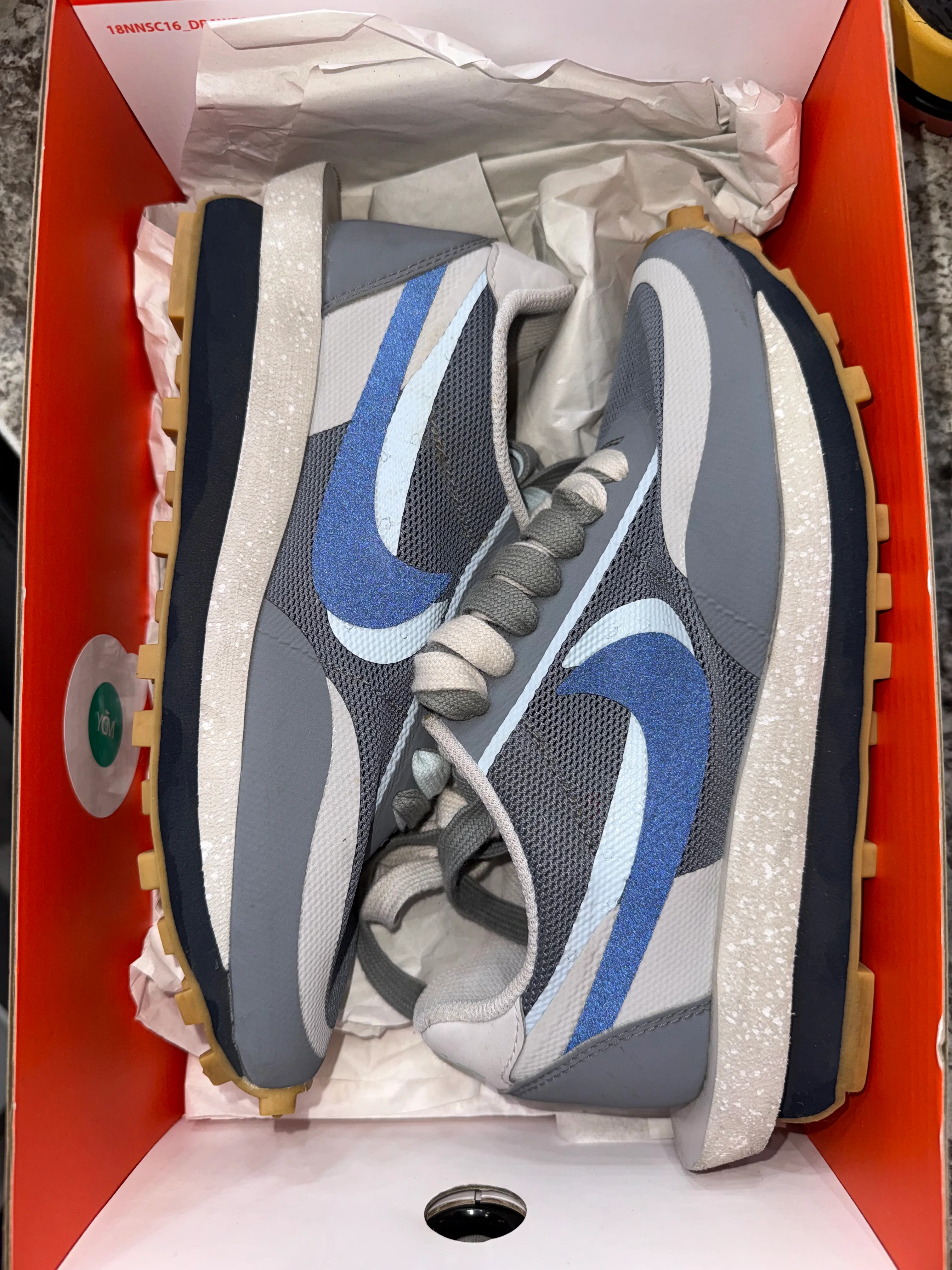 Nike LD Waffle sacai CLOT Kiss of Death 2 Cool Grey - Image 6